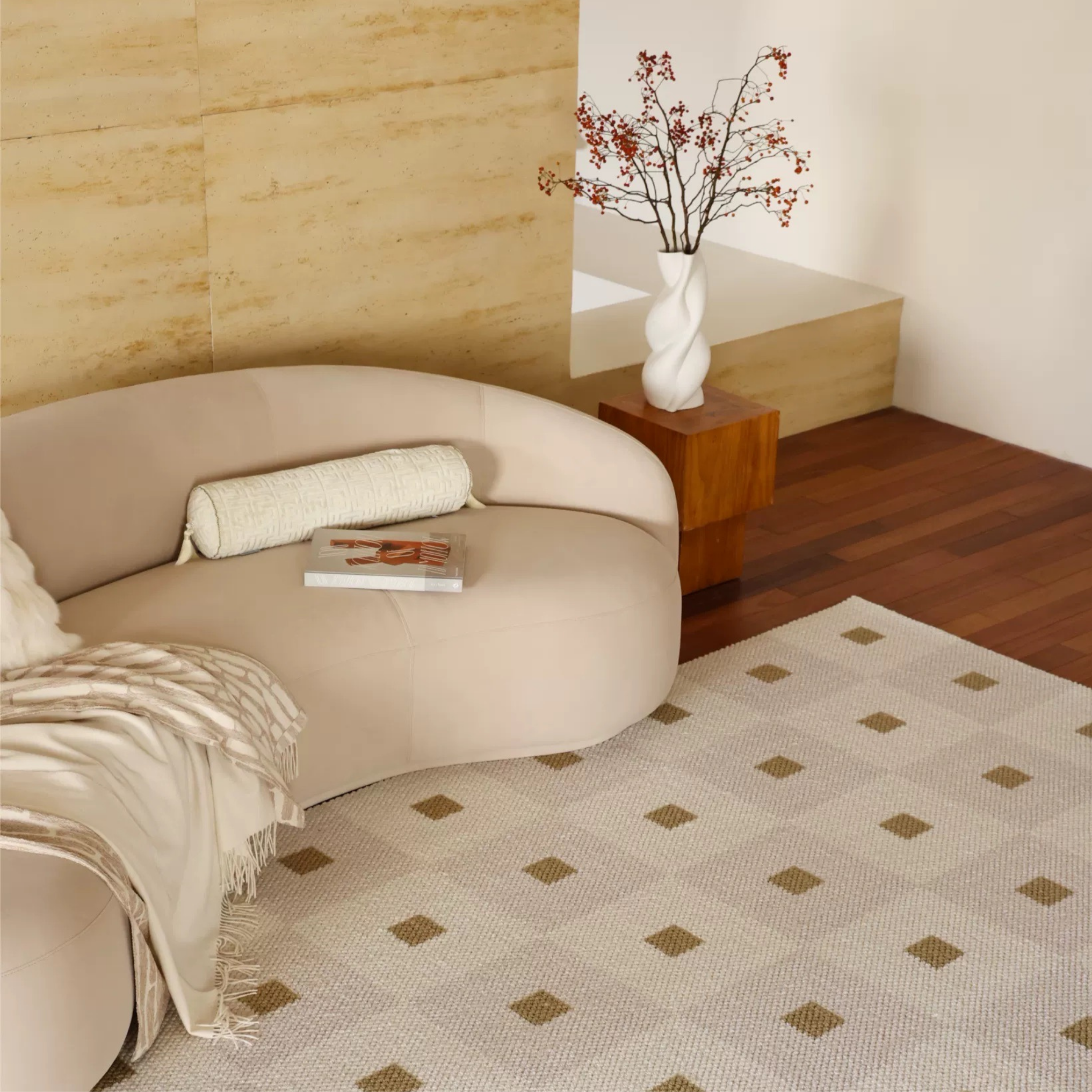 Boxes Wool Rug