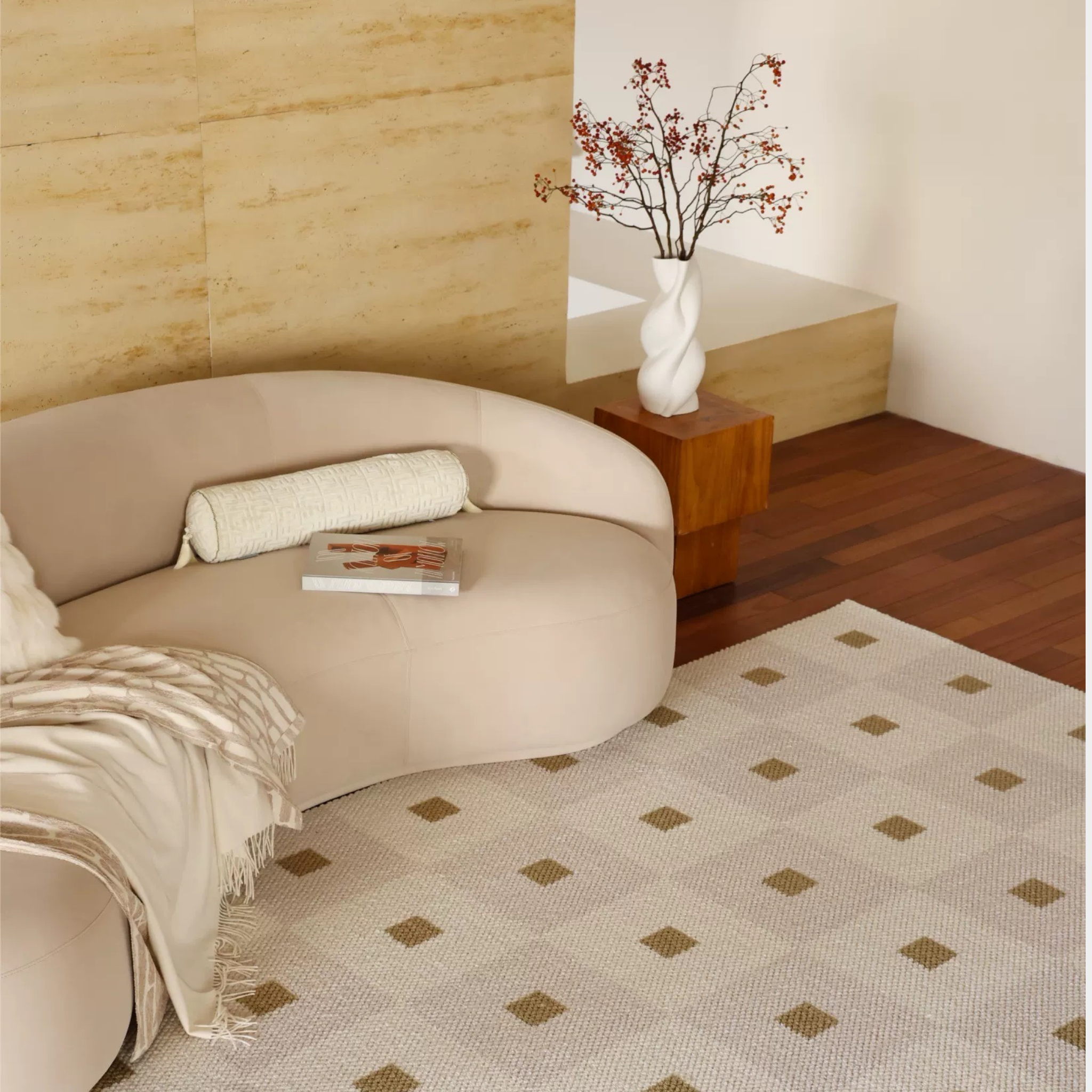 Boxes Wool Rug