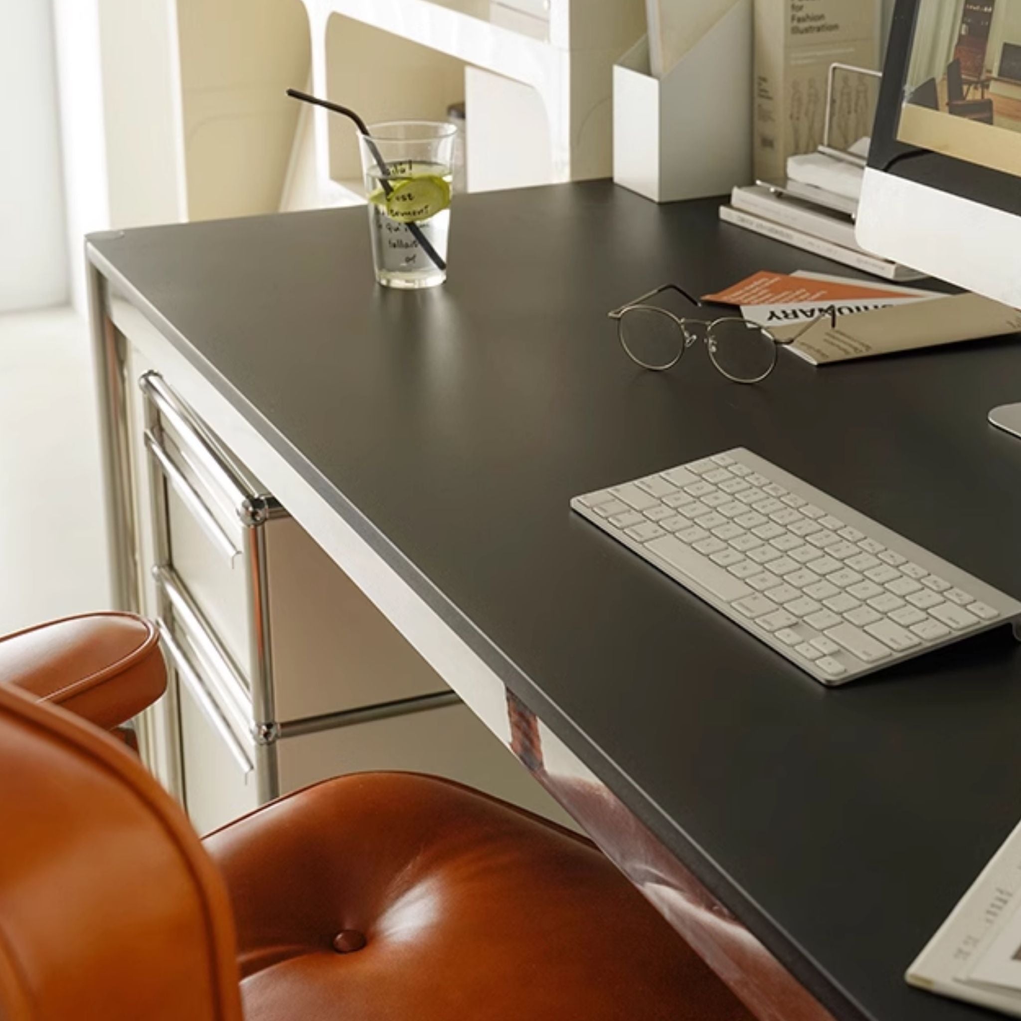 Minimalist Stainless Steel Dining Table