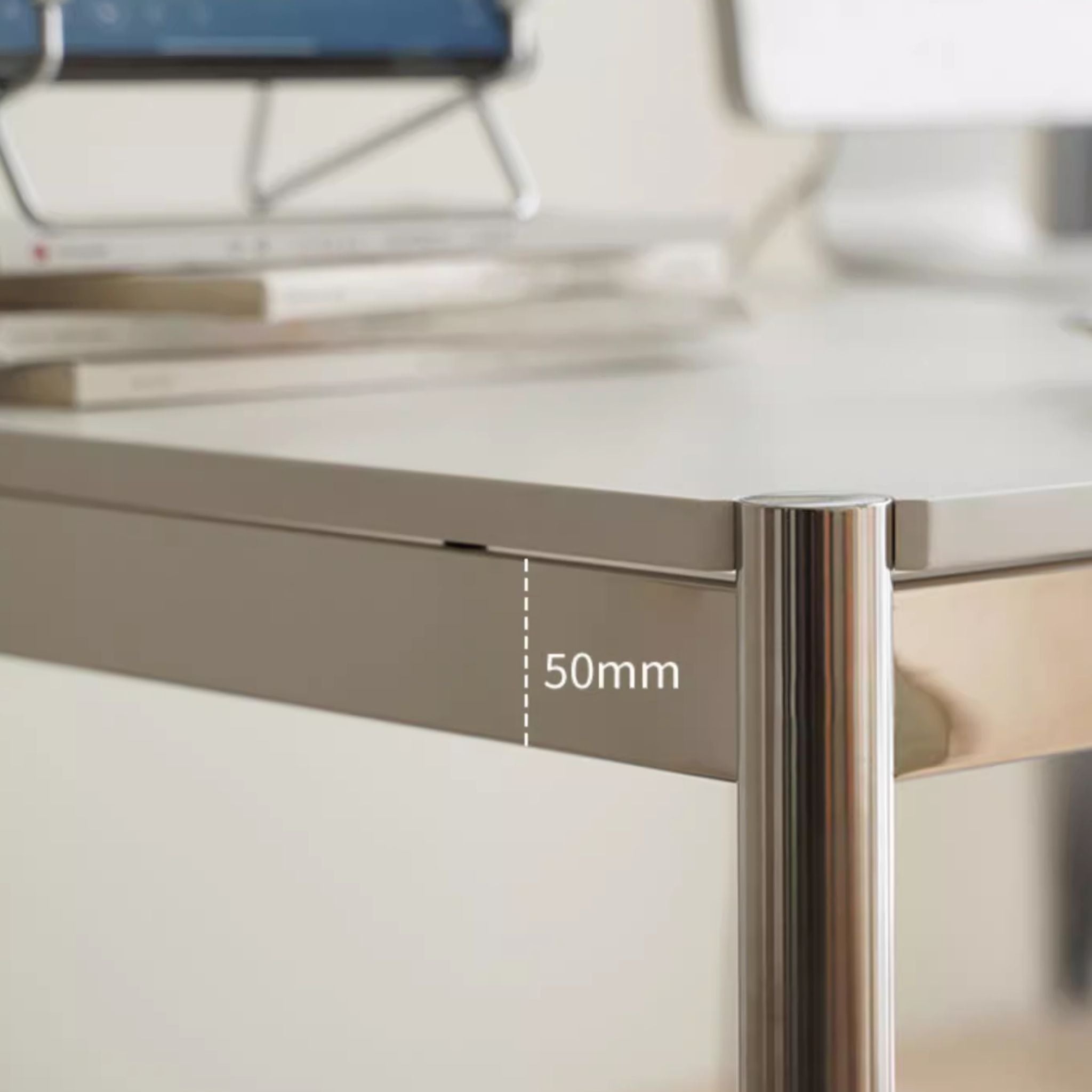 Minimalist Stainless Steel Dining Table
