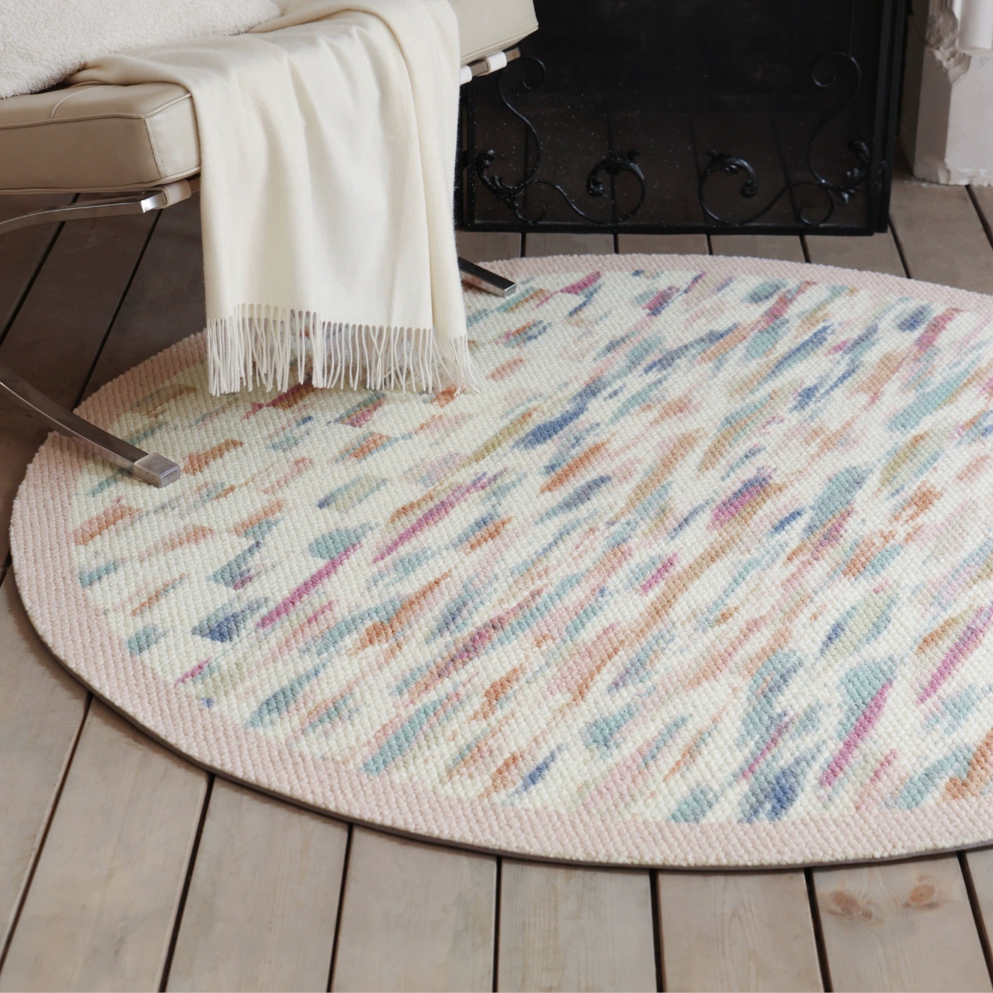 Confetti Round Wool Rug