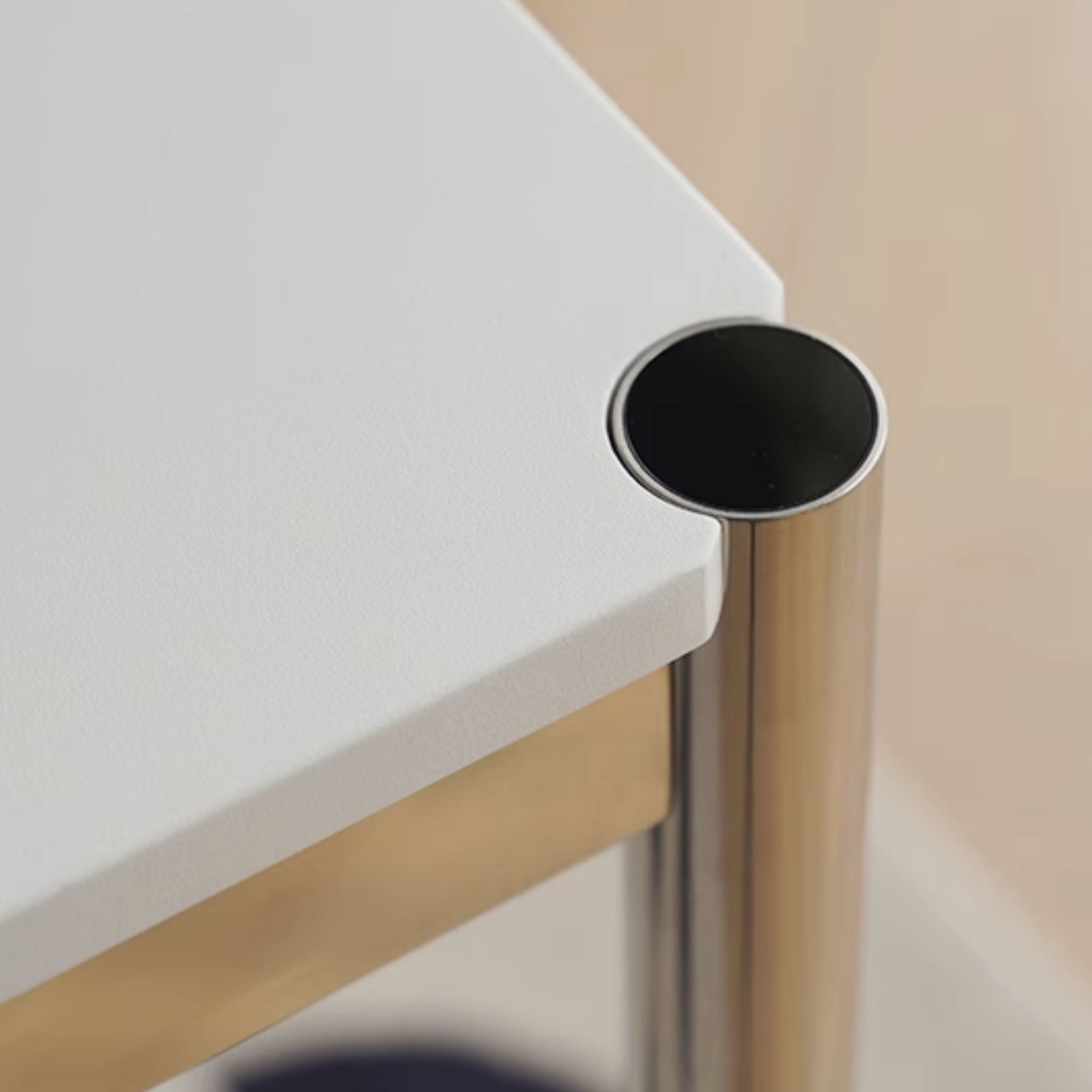 Minimalist Stainless Steel Dining Table