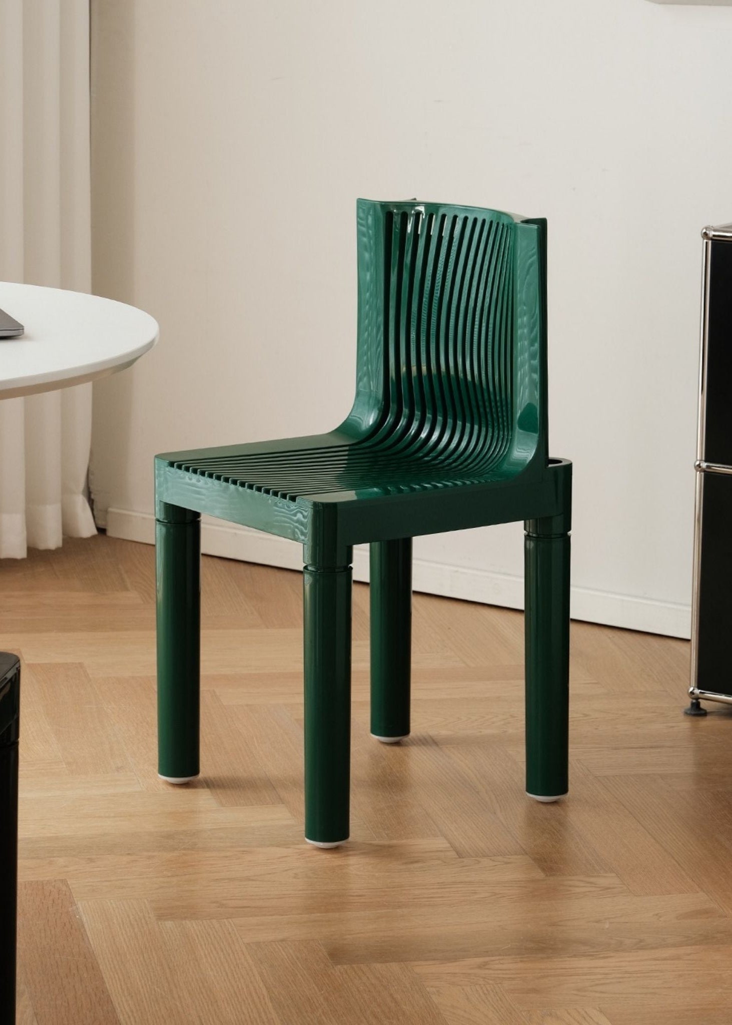 Slatted Plastic Dining Chair