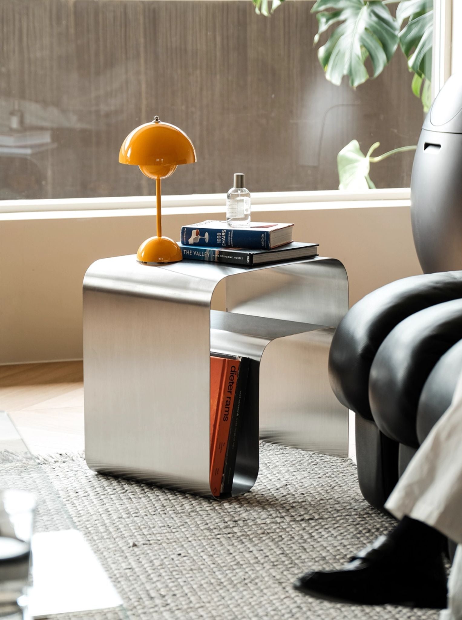 Hollowed Steel Side Table