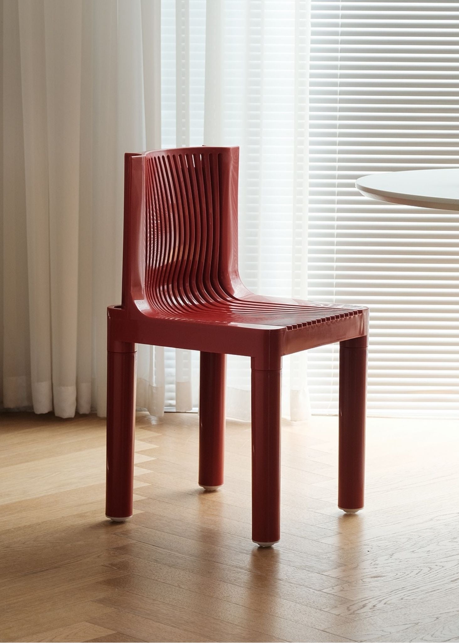 Slatted Plastic Dining Chair