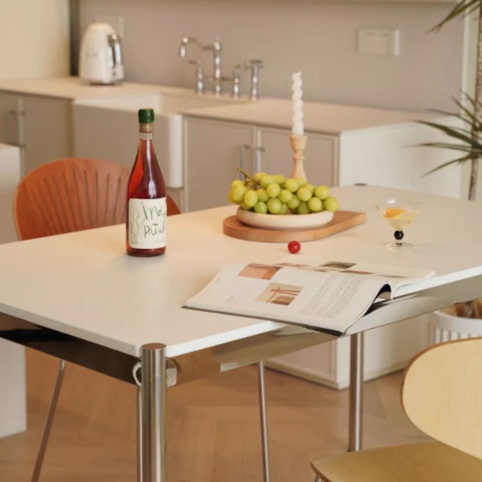Minimalist Stainless Steel Dining Table
