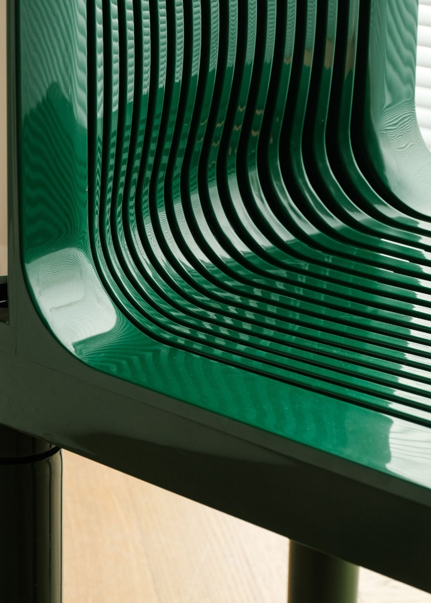 Slatted Plastic Dining Chair