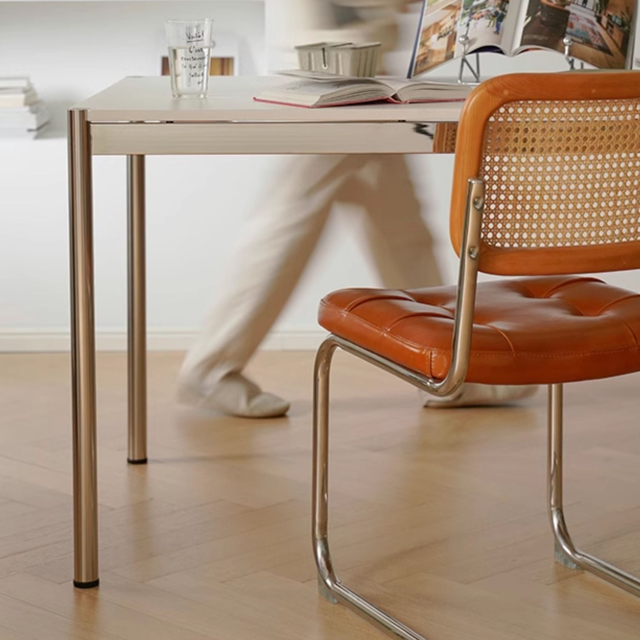 Minimalist Stainless Steel Dining Table