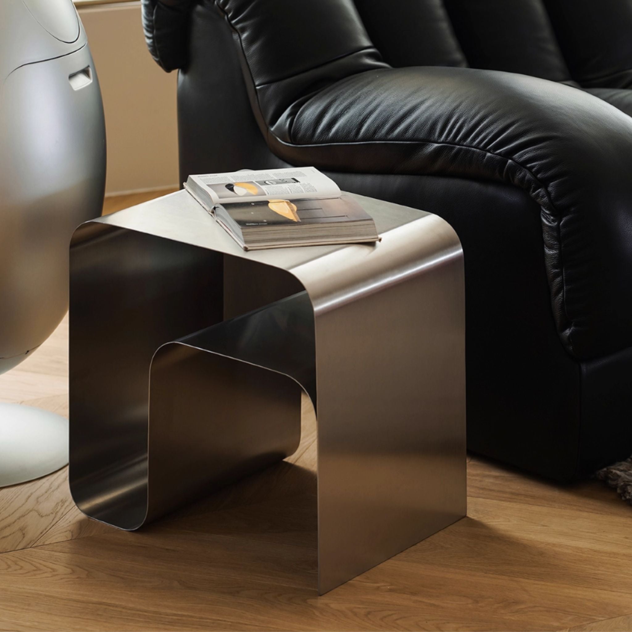 Hollowed Steel Side Table