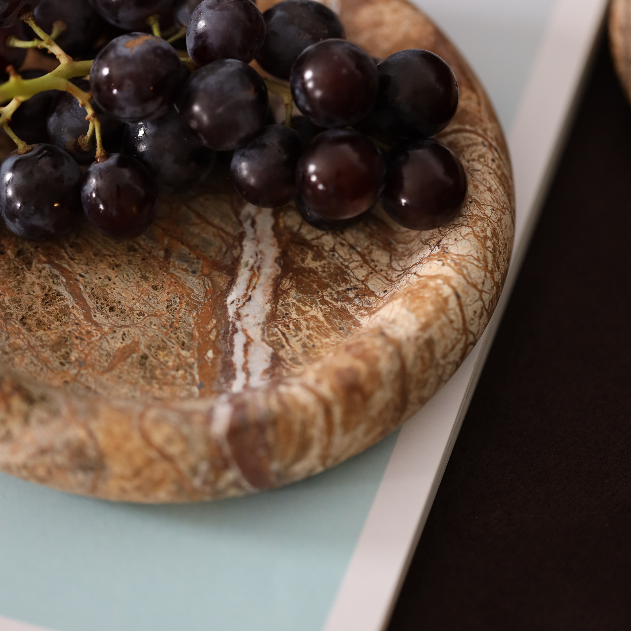 Bisadar Brown Marble Plate - The Feelter