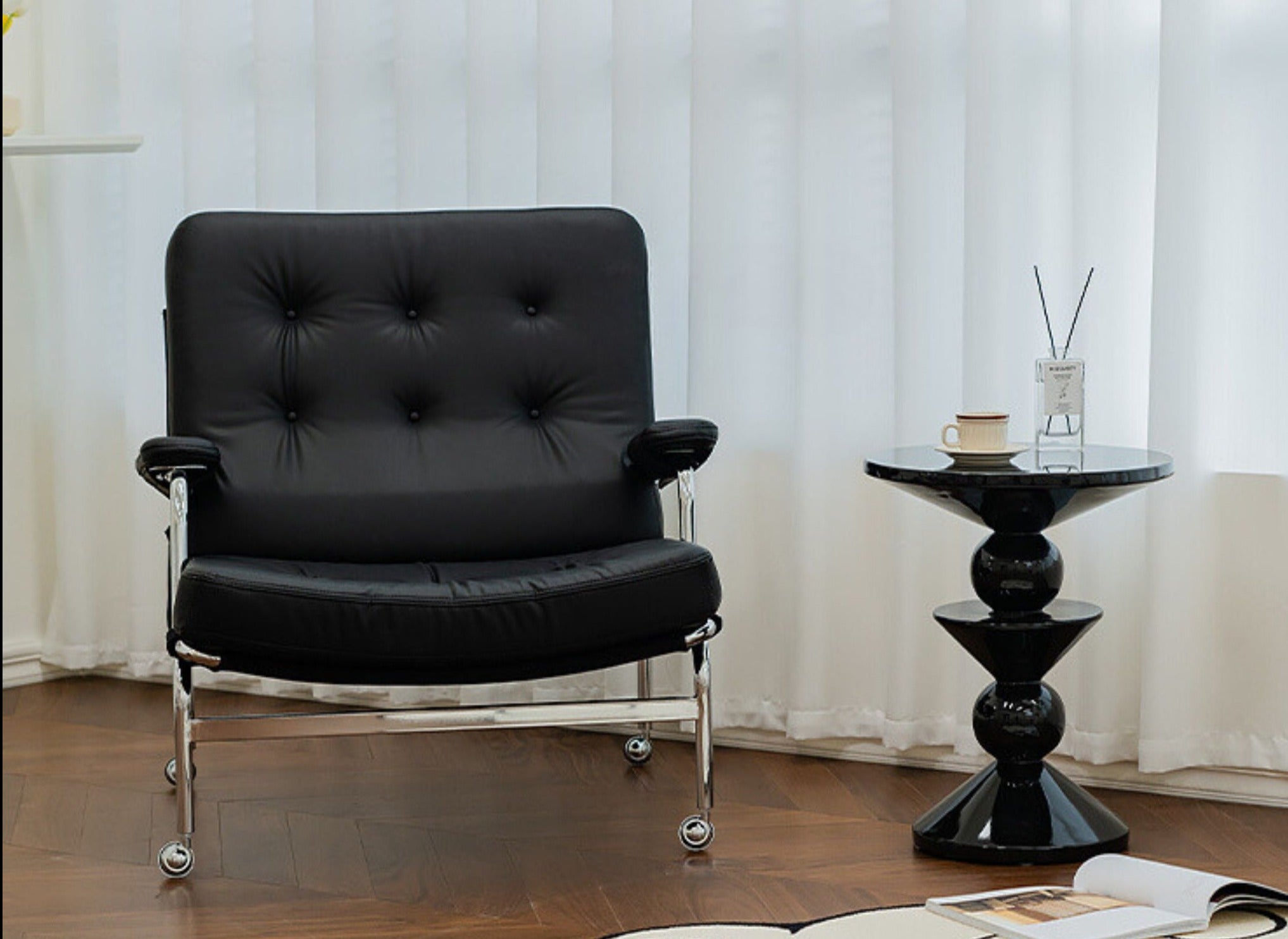 Circular Totem Side Table | Black - The Feelter