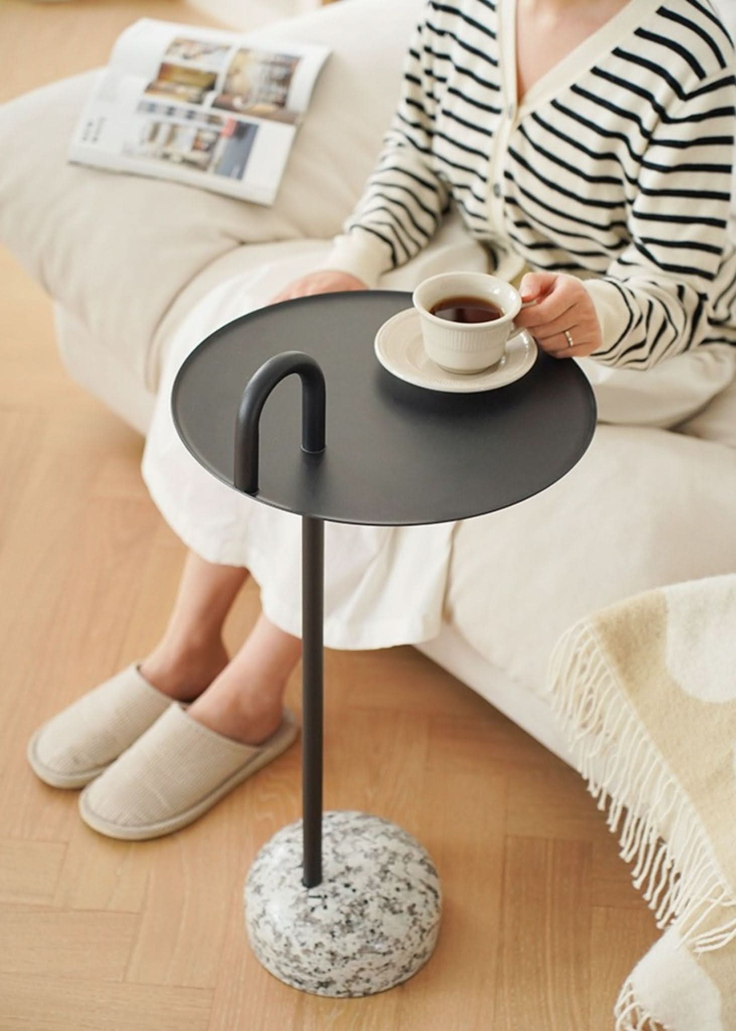 Contemporary Granite Drink Stand