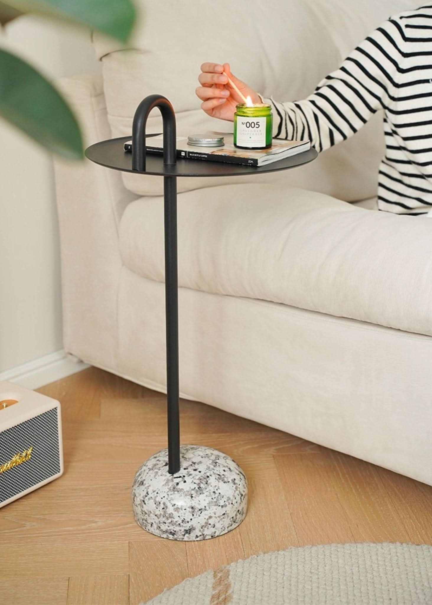 Contemporary Granite Drink Stand