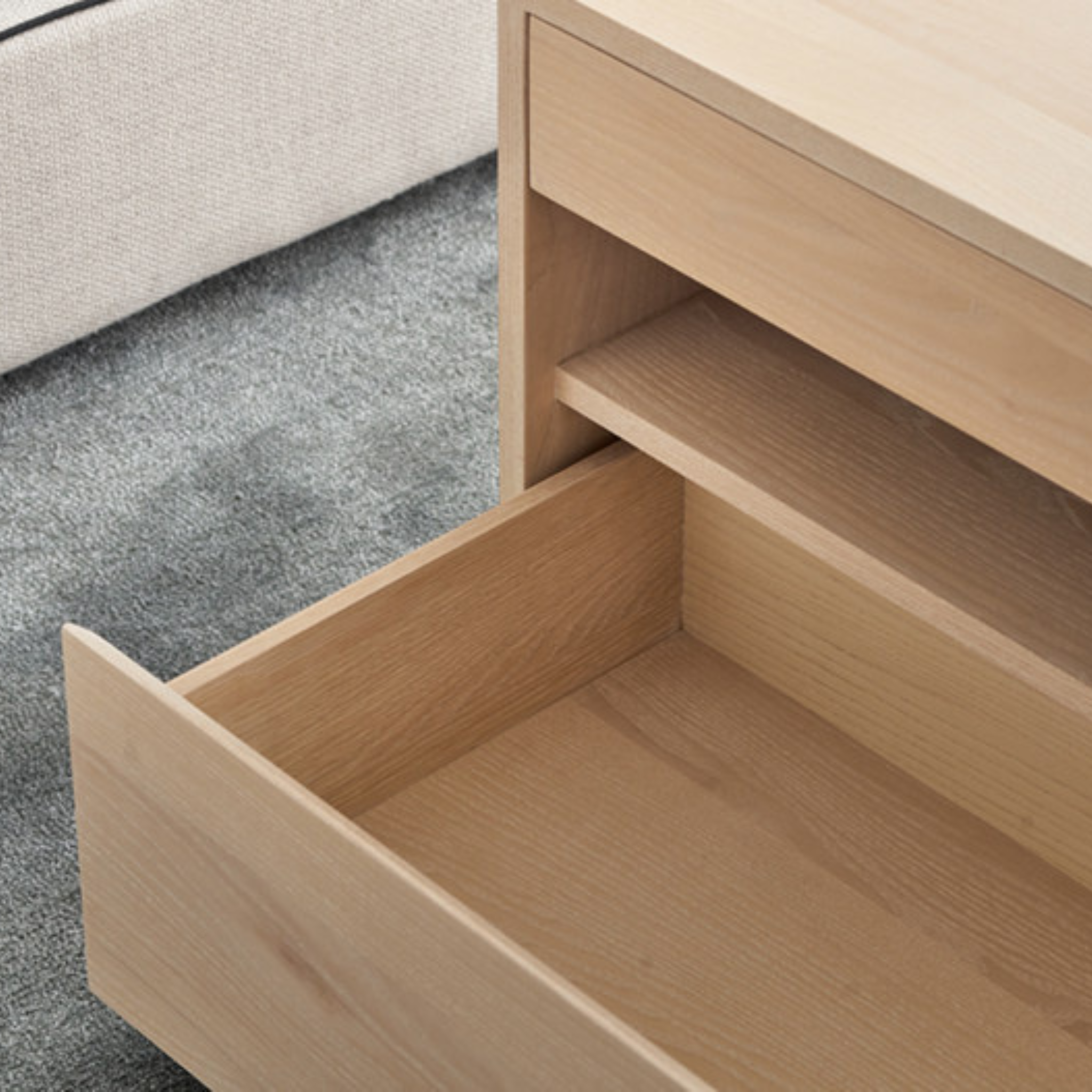 Woods Timber Bedside Table - The Feelter