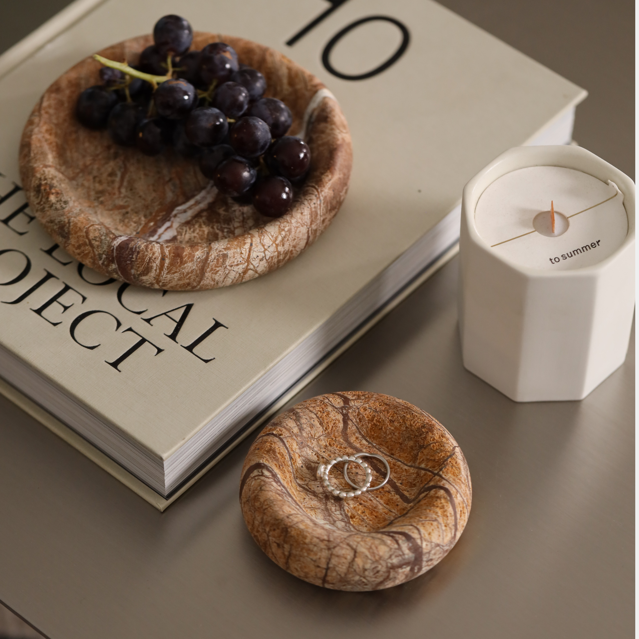 Bisadar Brown Marble Plate - The Feelter