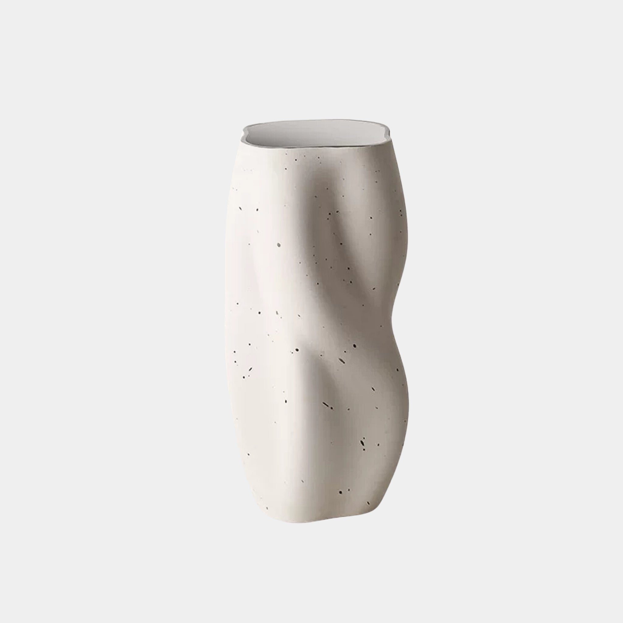 Ceramic Vase | Twisted Kline Blue with White Interior - The Feelter