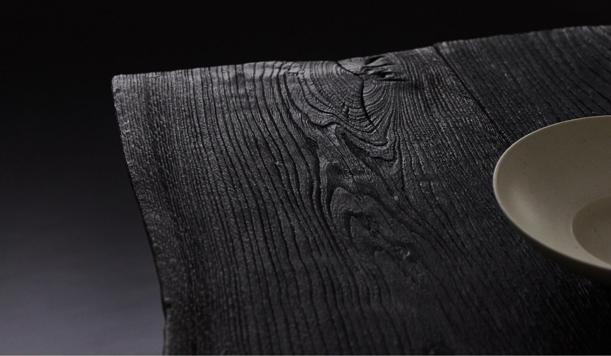 Live Edge Charred French Oak Dining Table