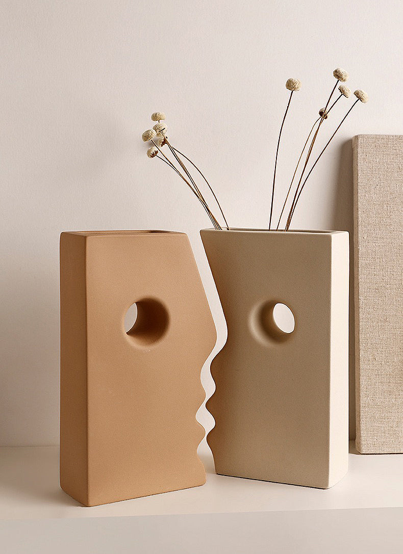 Ceramic Vase | Portrait Twins - Brown