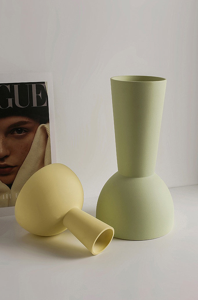 Ceramic Vase | Yellow Bulb - The Feelter