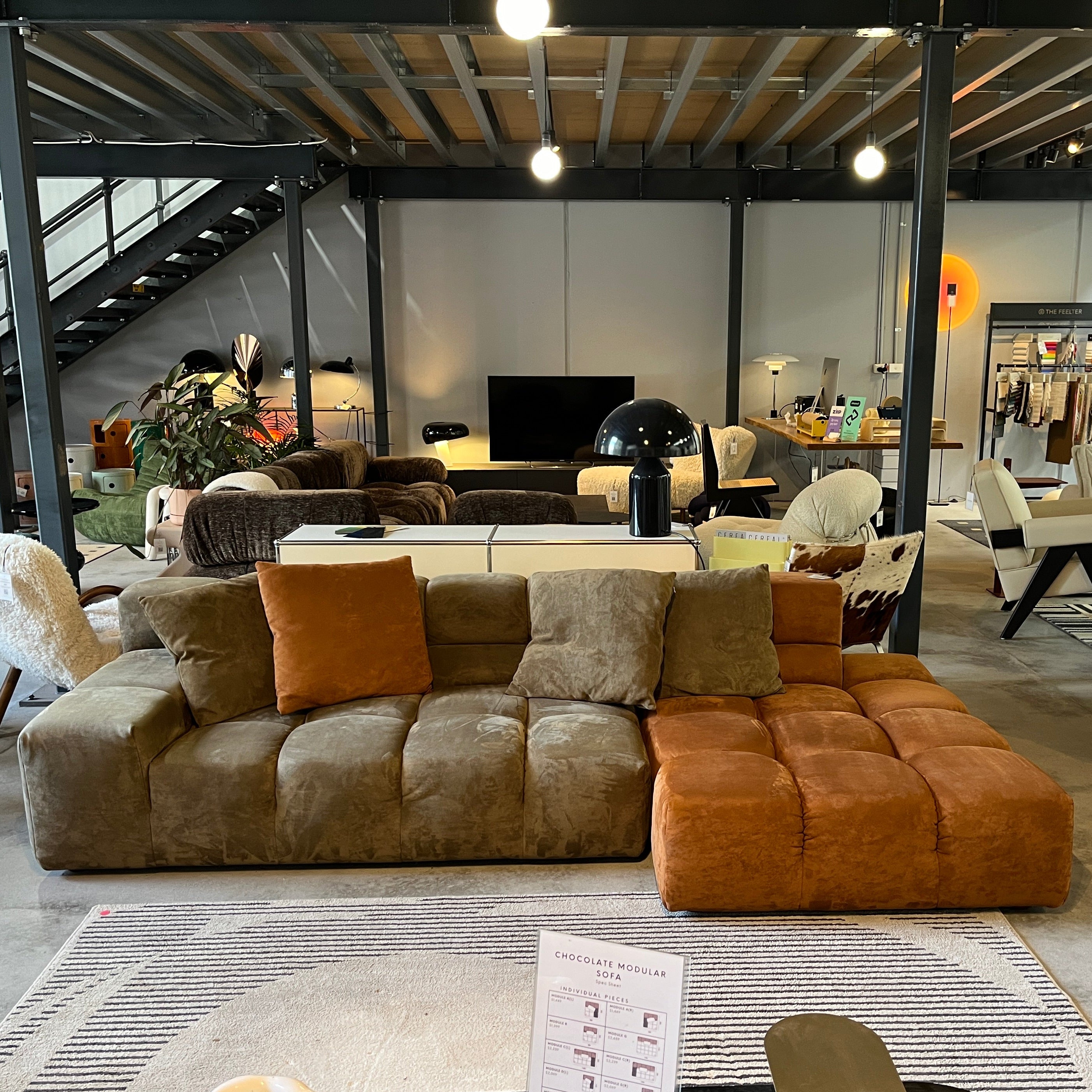 Chocolate Modular Sofa | Module F(R) and C(R) | Clearance