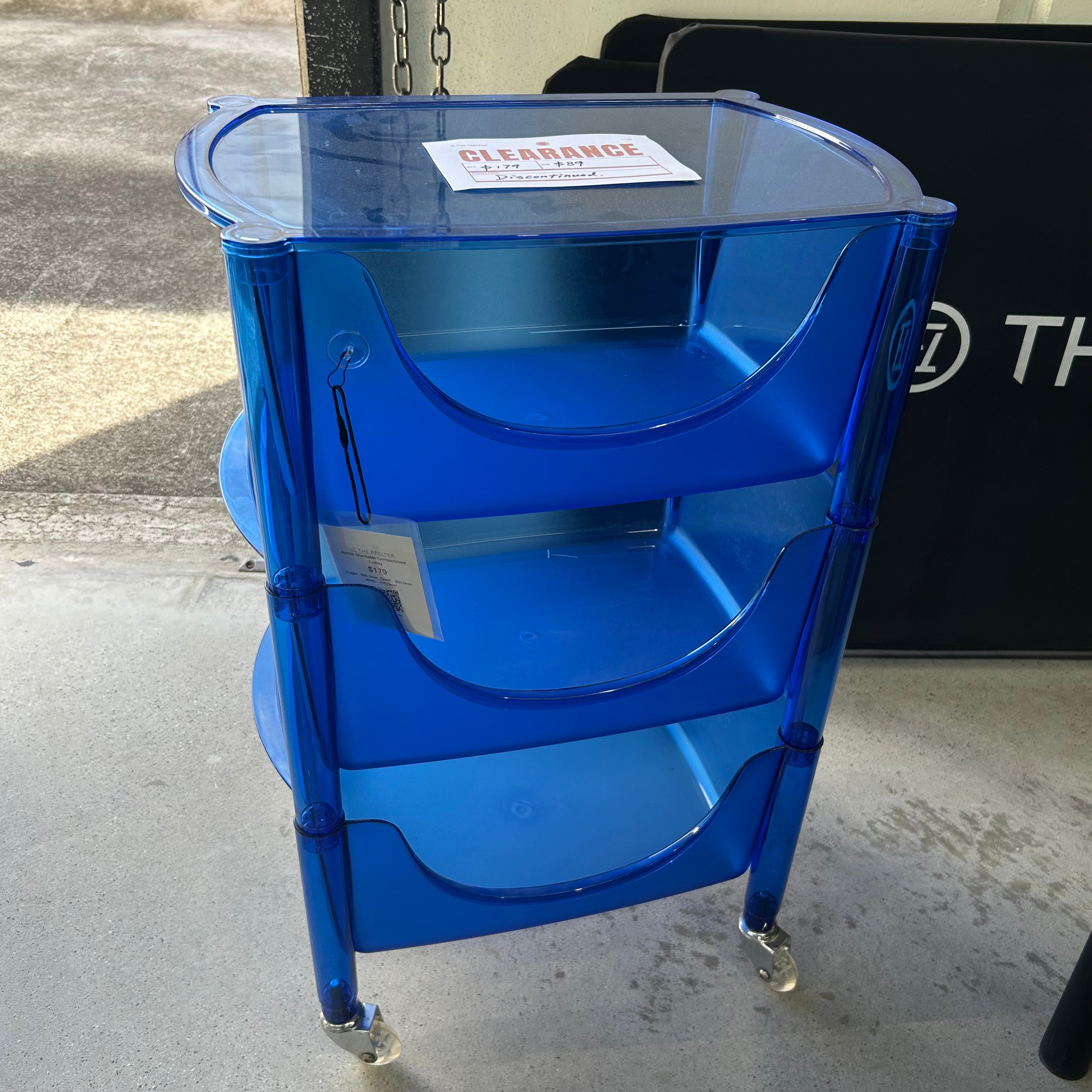 Archie Stackable Compartment Trolley | Blue | Clearance - The Feelter