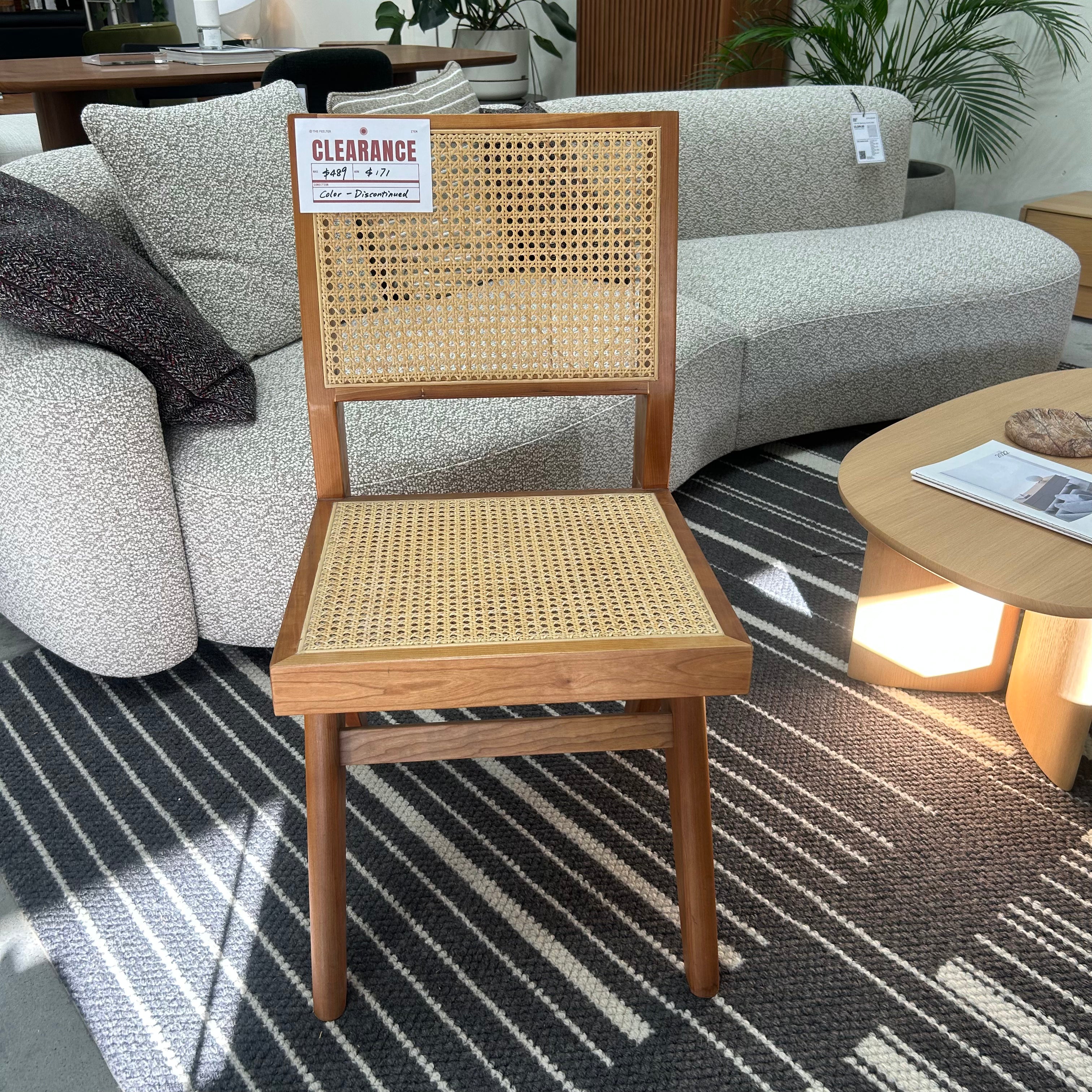 Chandi Rattan Side Chair | Cherry Wood | Clearance - The Feelter