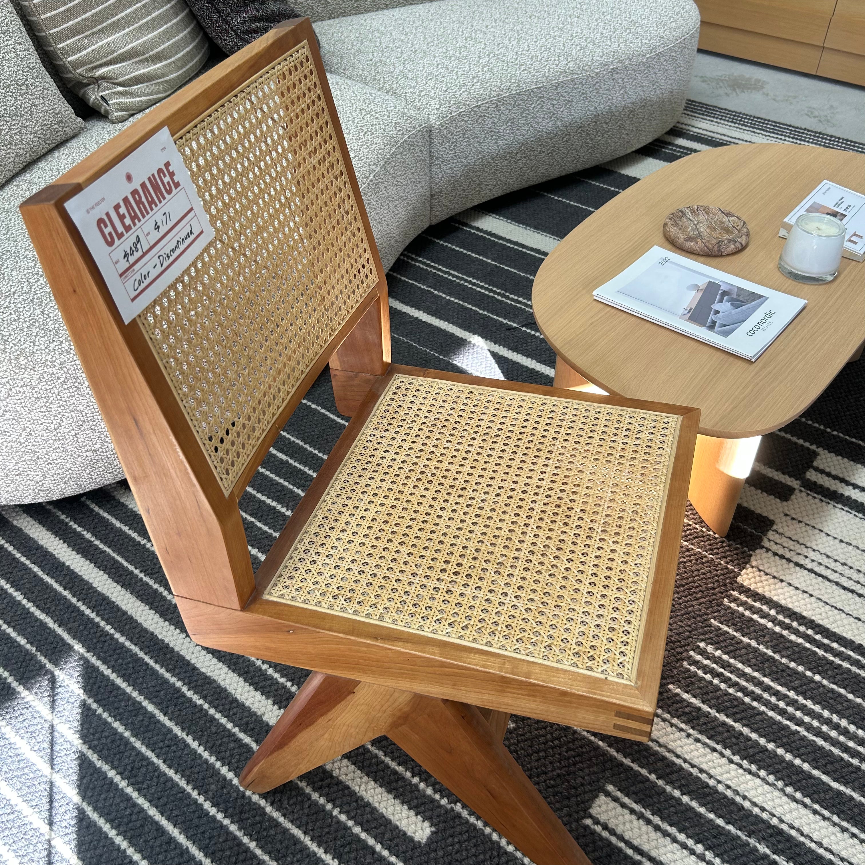Chandi Rattan Side Chair | Cherry Wood | Clearance - The Feelter