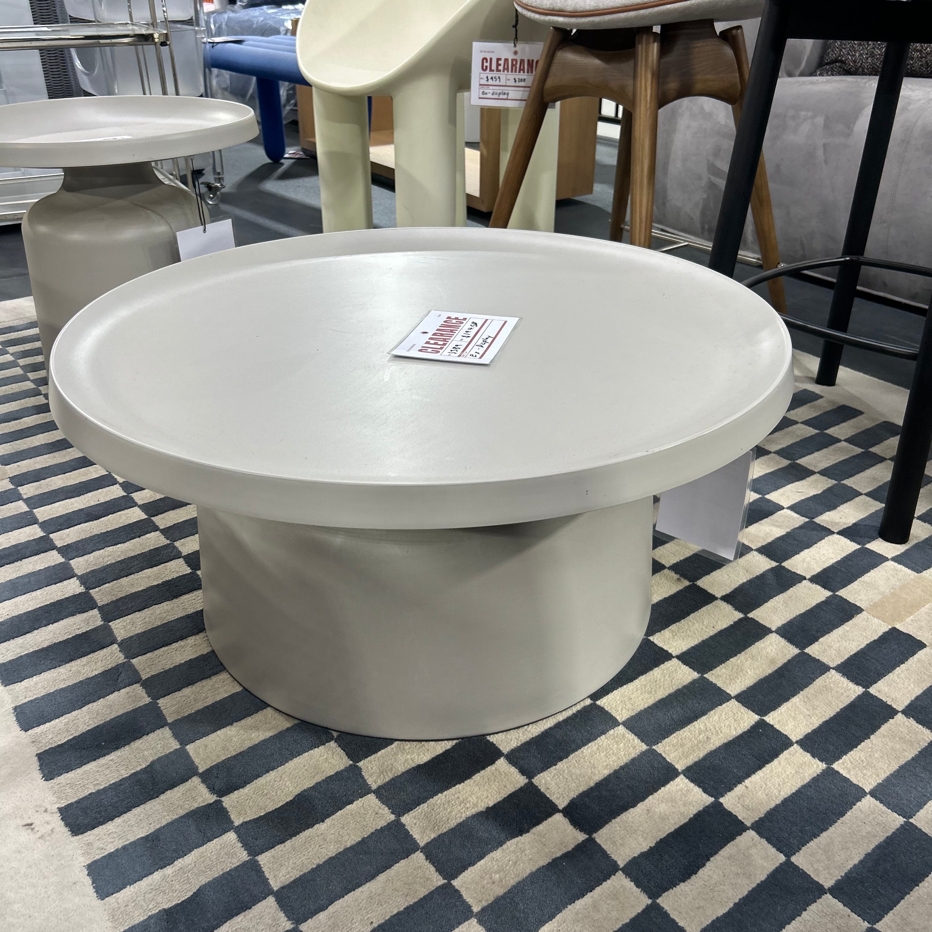 Shroom Coffee Table | Light Grey | Clearance - The Feelter
