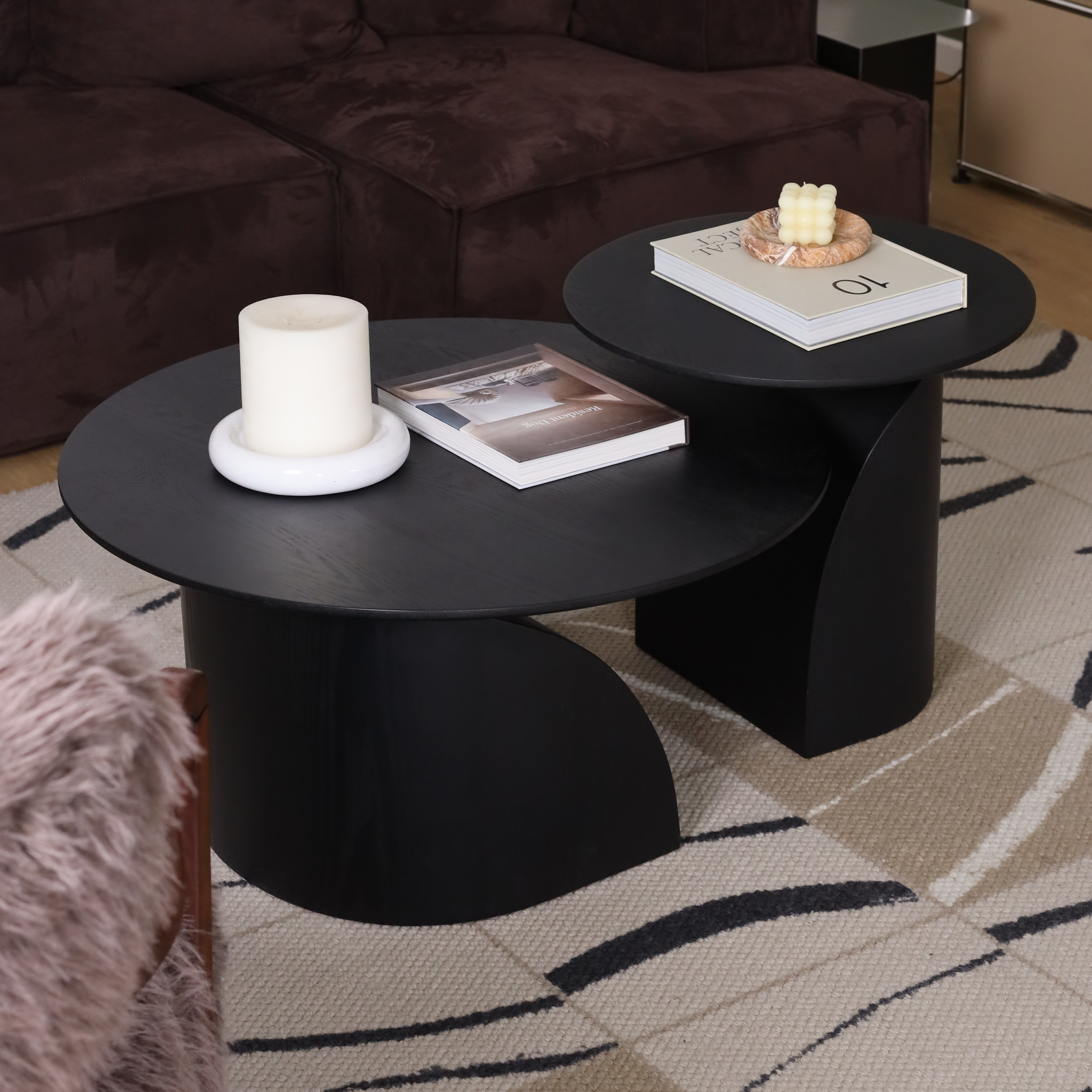 Curved Twins Coffee Table - The Feelter
