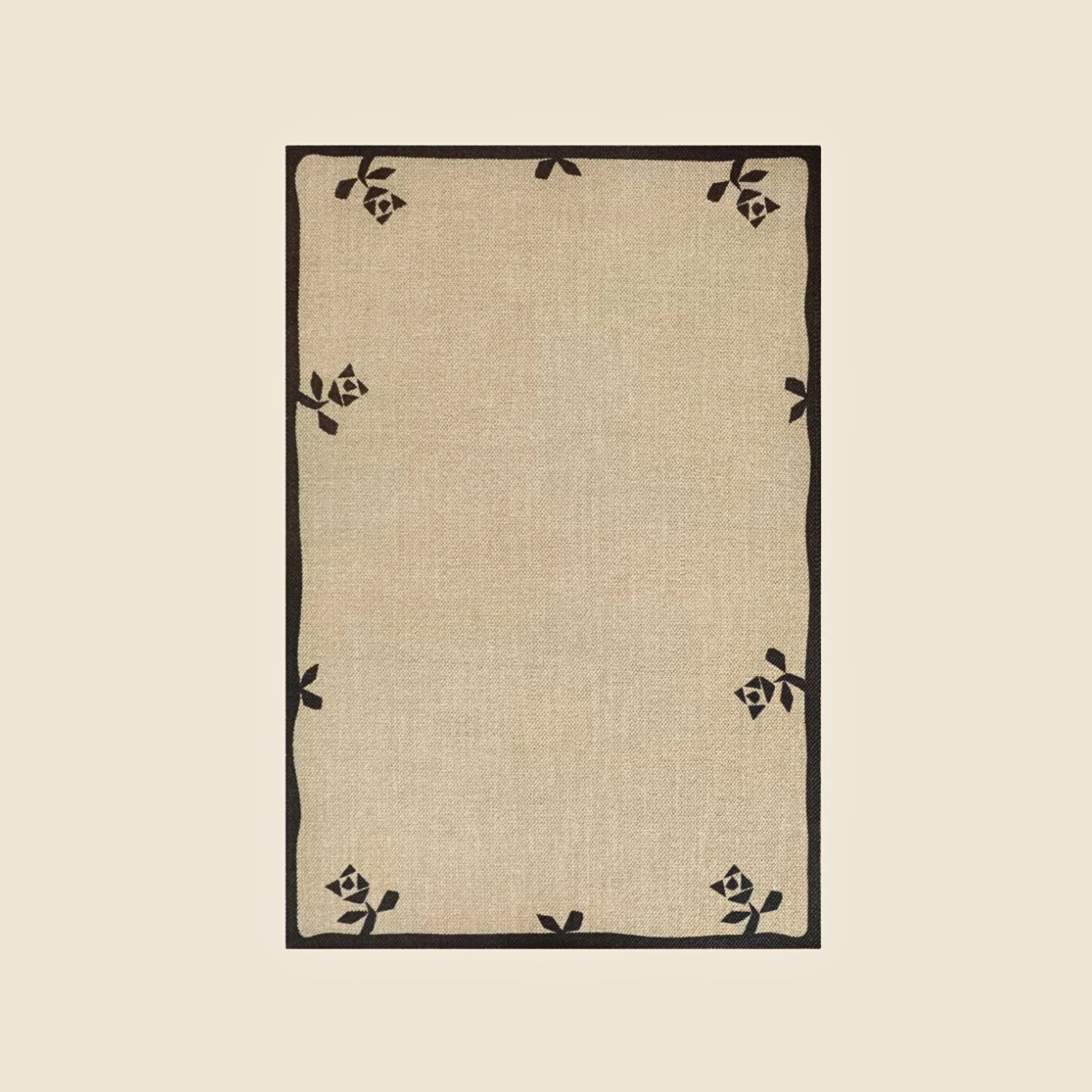 The Feelter Rose Border Wool Rug