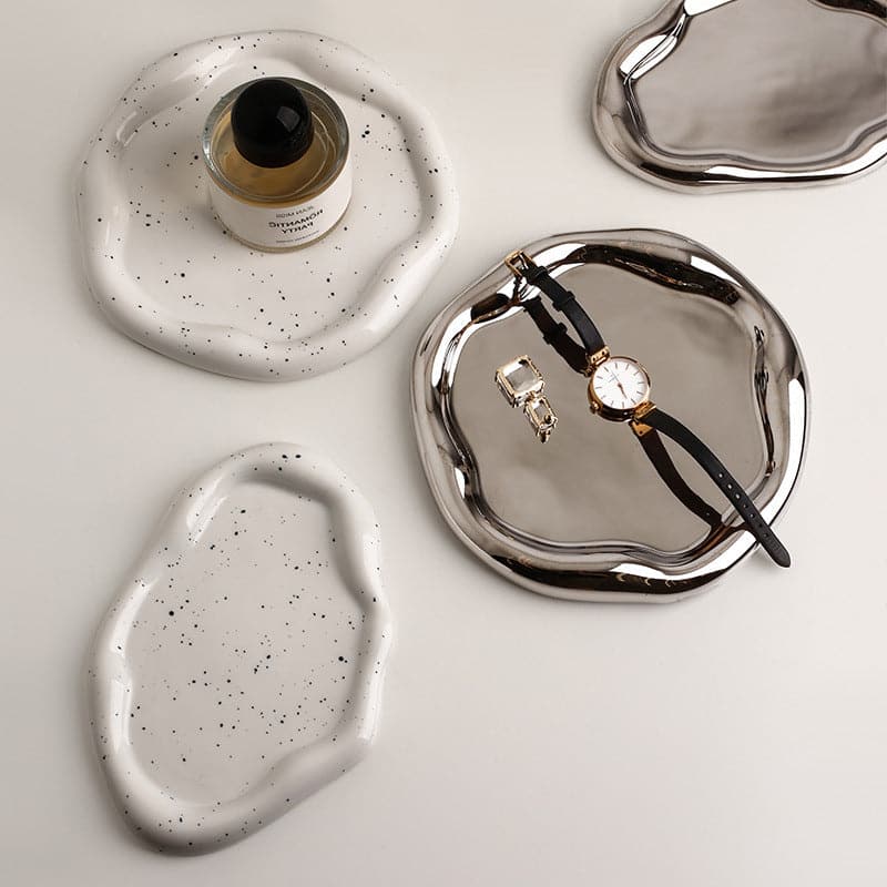 Warbled Ceramic - Oval Speckled Plate