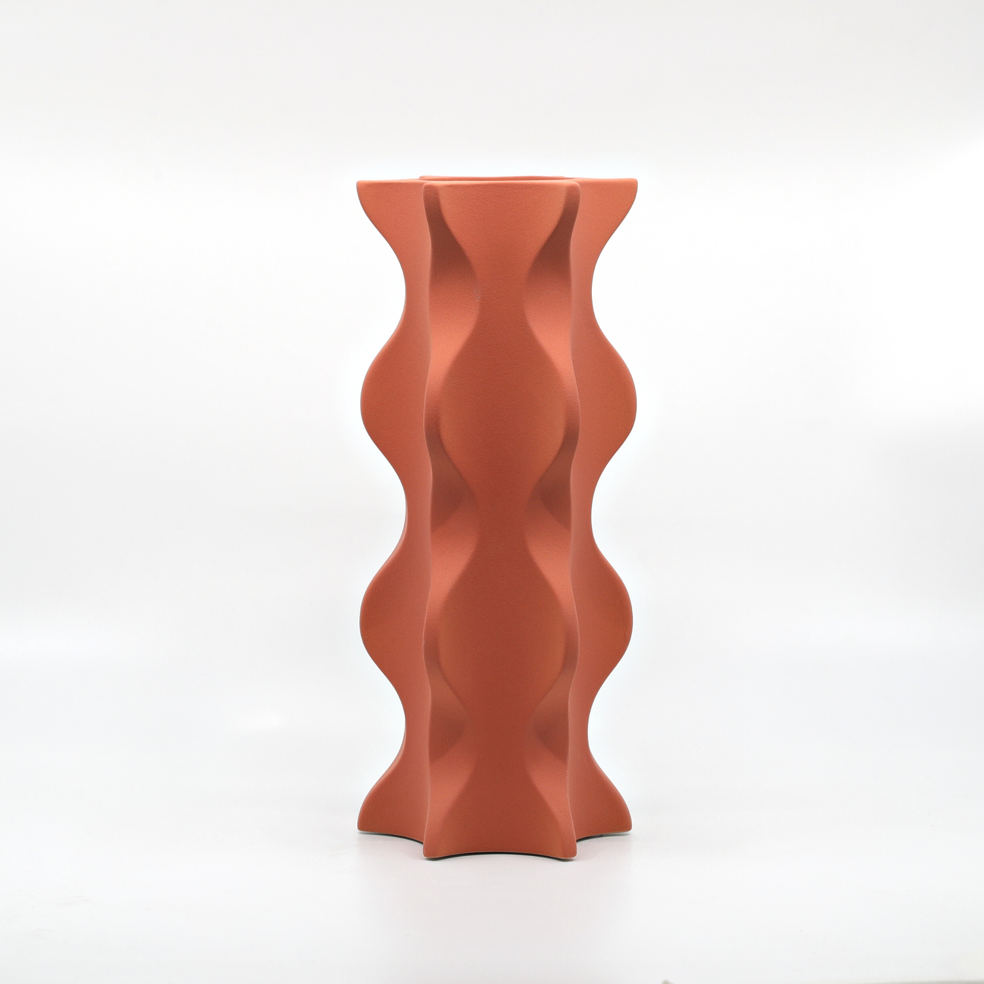 Ceramic Vase | Ripple Series - Red