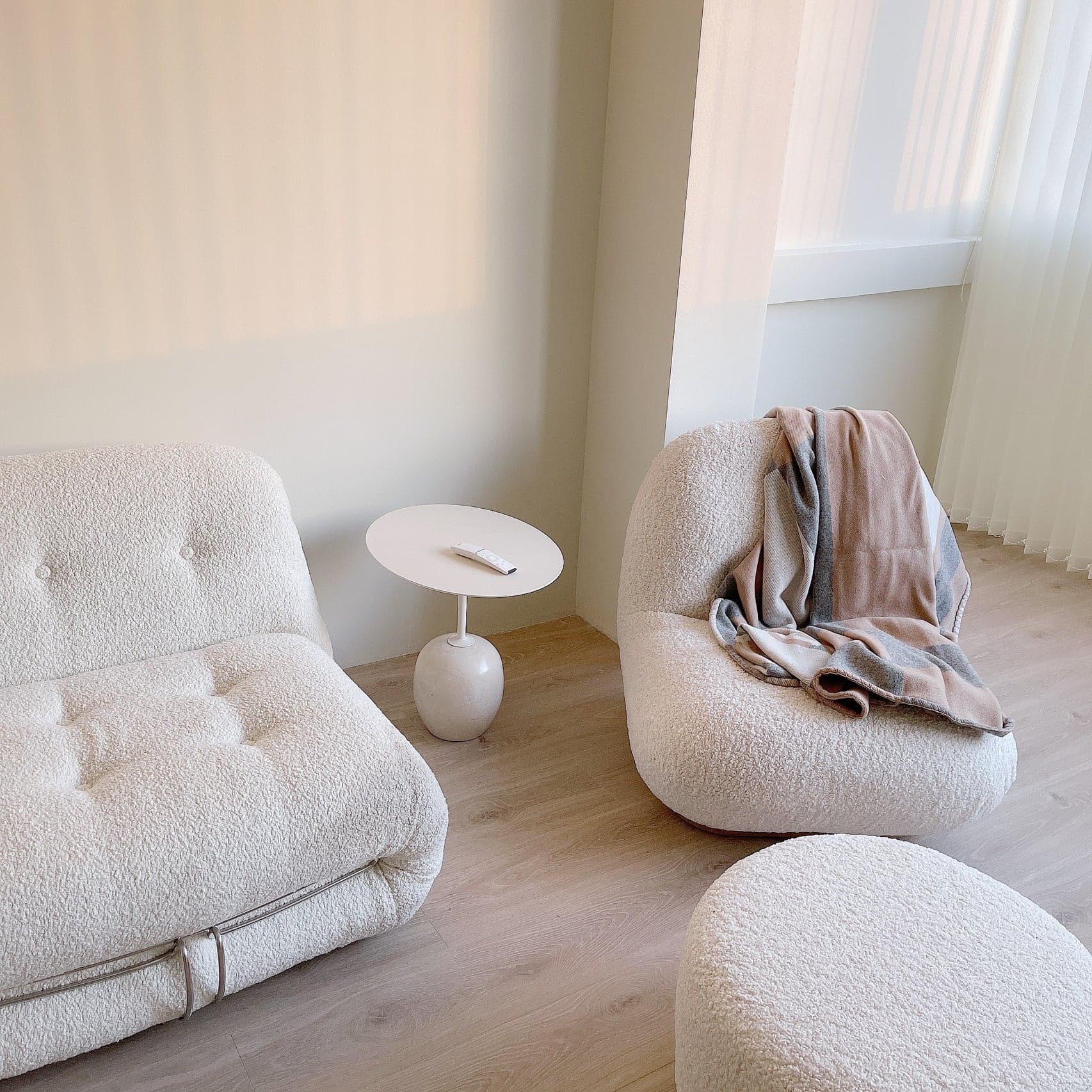 Designer Furniture | Marble Side Table (Cream)
