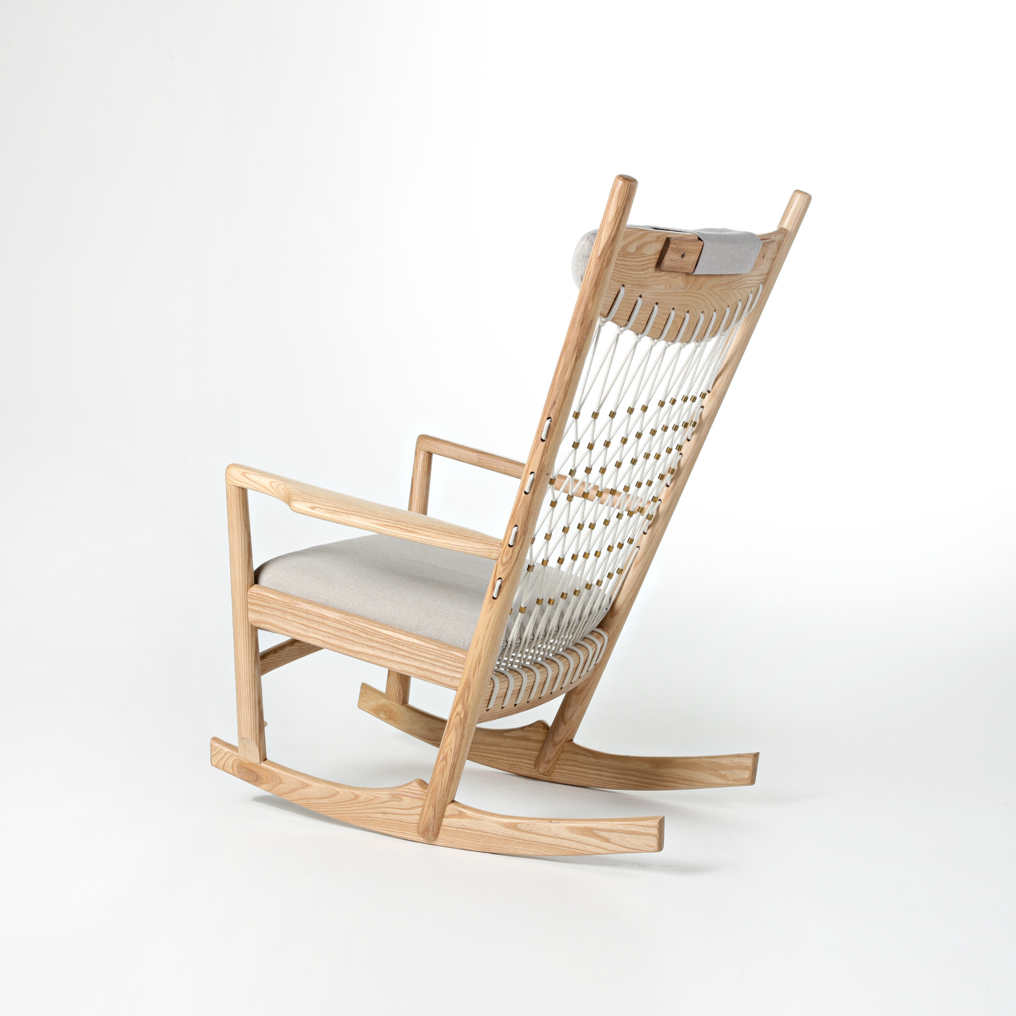 Wood and Cord Rocking Chair - The Feelter