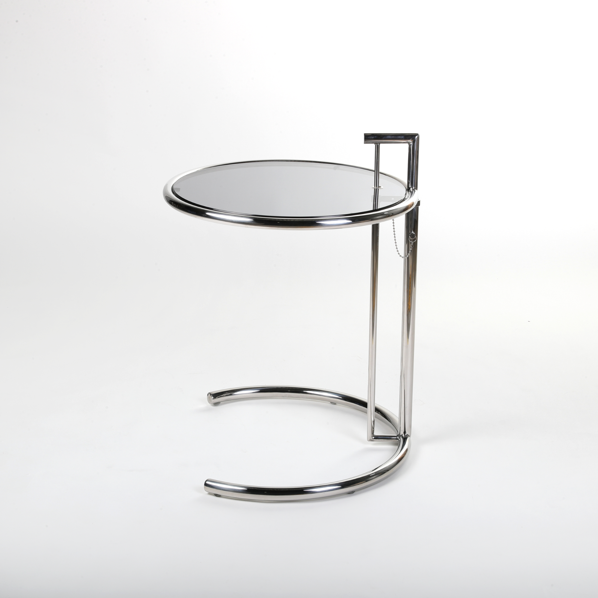 Eileen Gray Replica Adjustable E1027 Side Table Glass