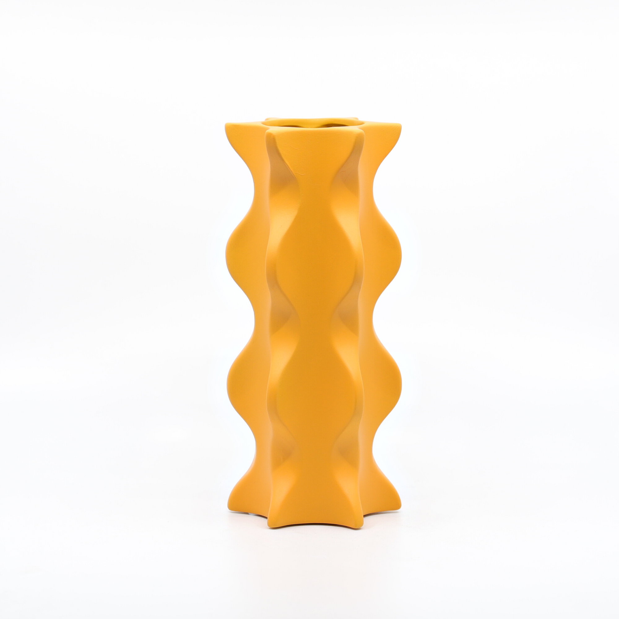 Ceramic Vase | Ripple Series - Orange