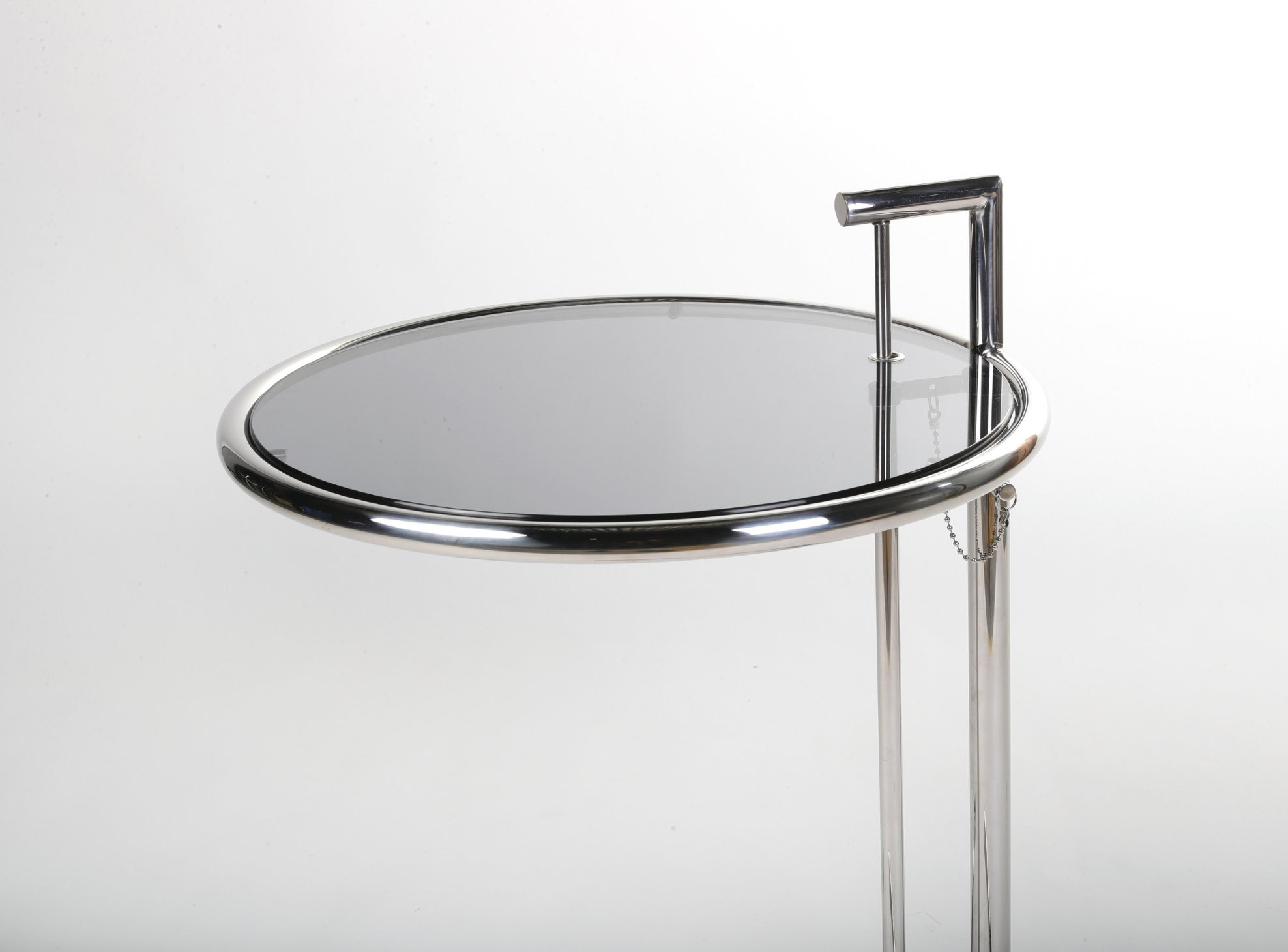 Eileen Gray Replica Adjustable E1027 Side Table Glass