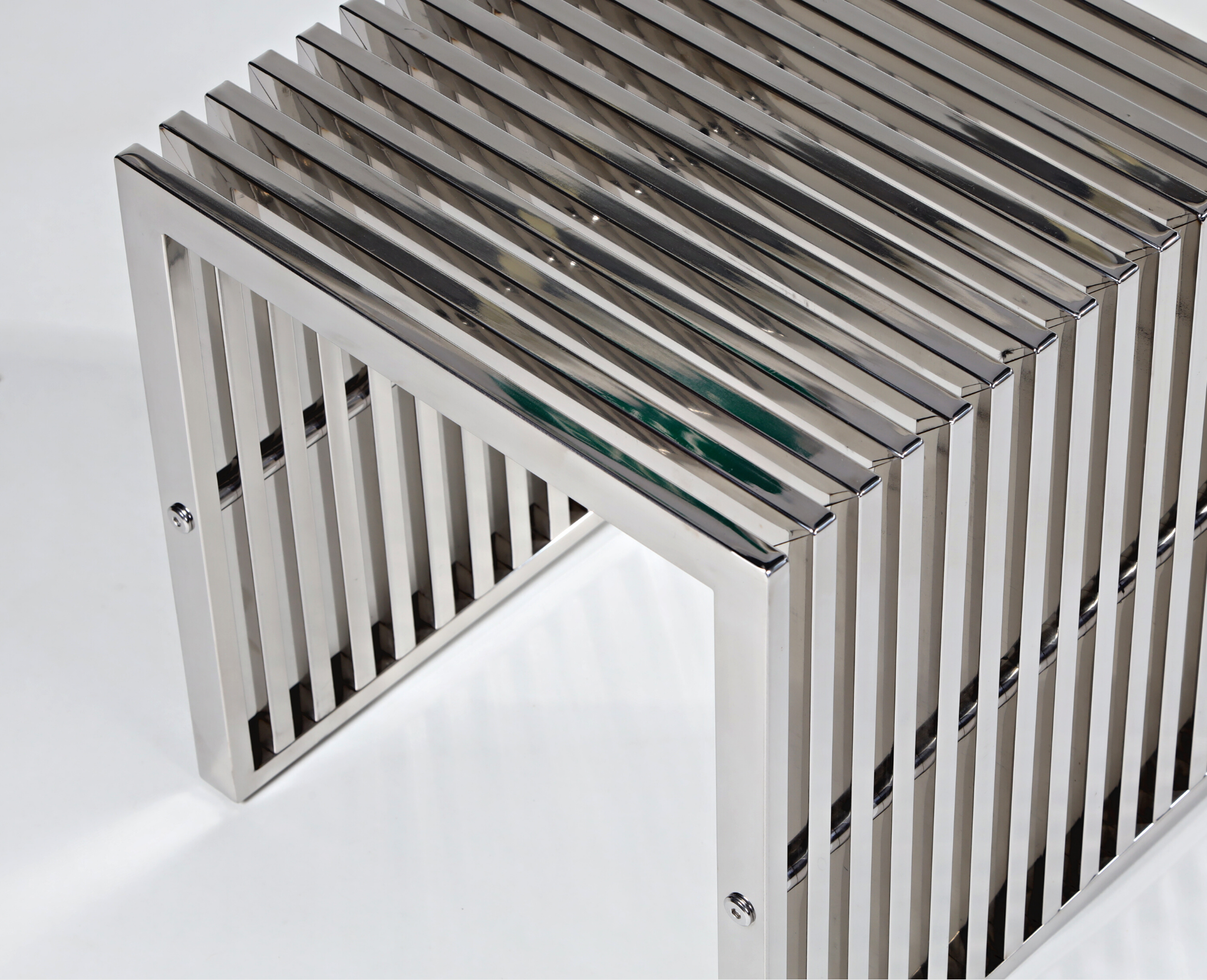Lath Metal Side Table