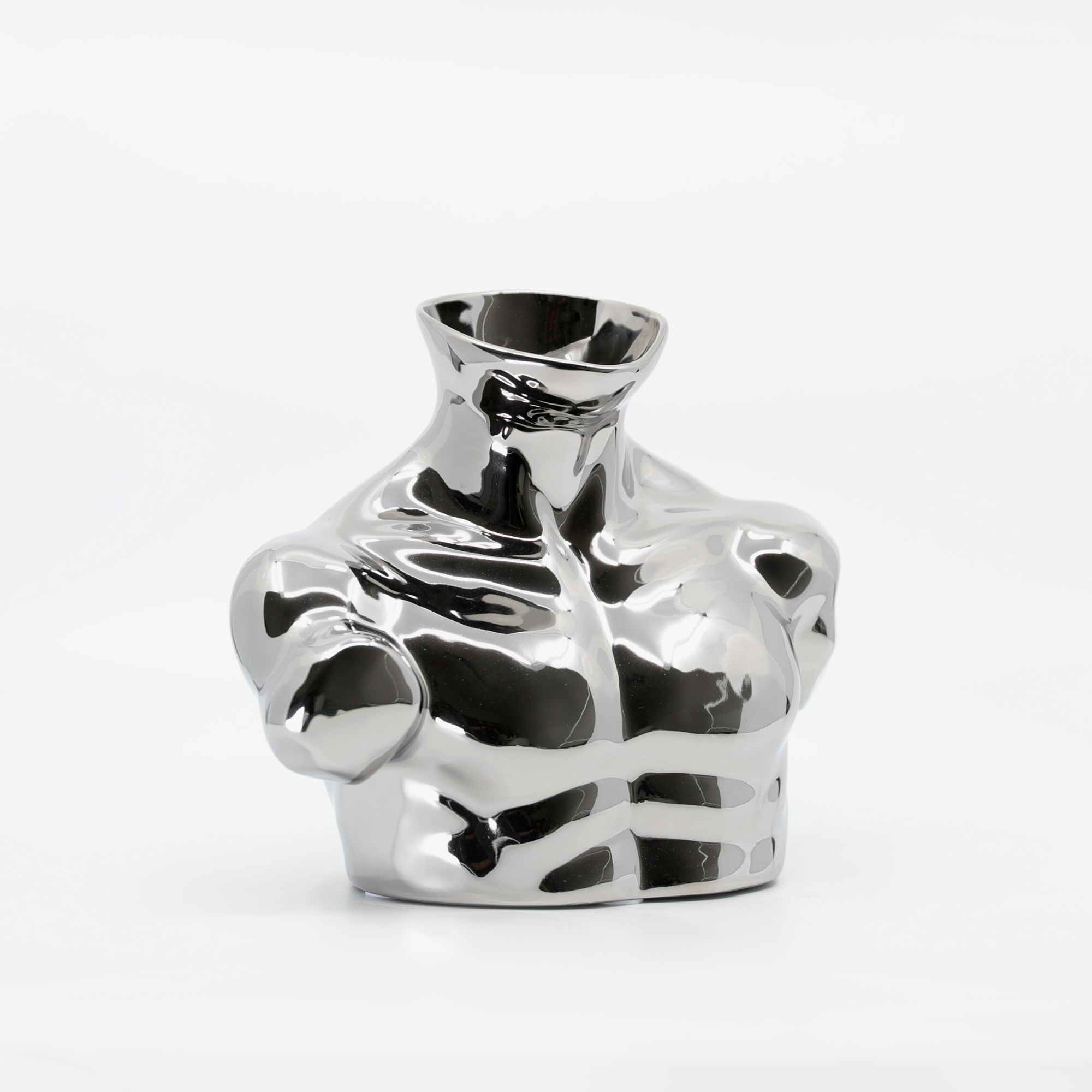 Ceramic Vase | Torso - Silver