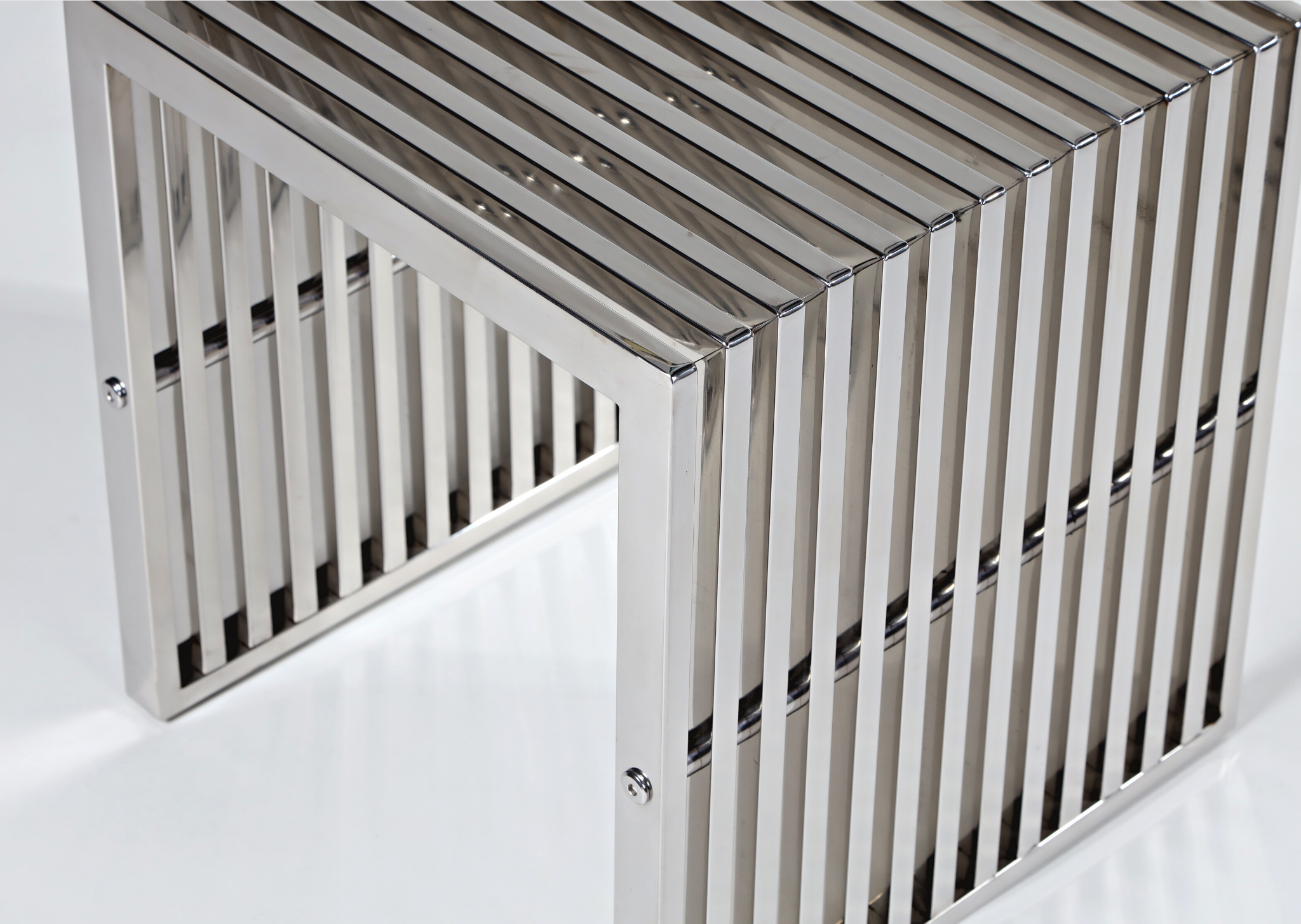 Lath Metal Side Table