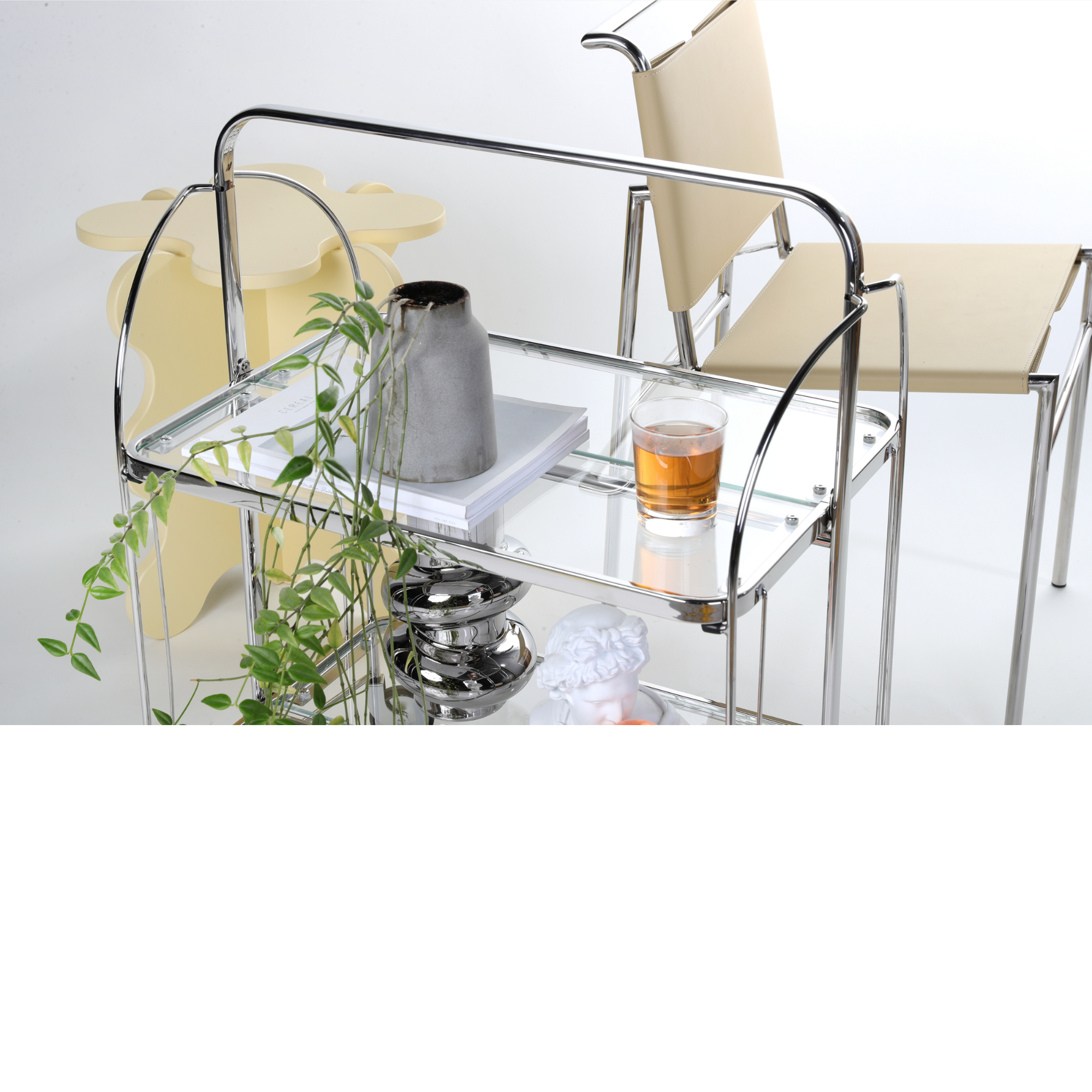 Celeste Glass Trolley - The Feelter