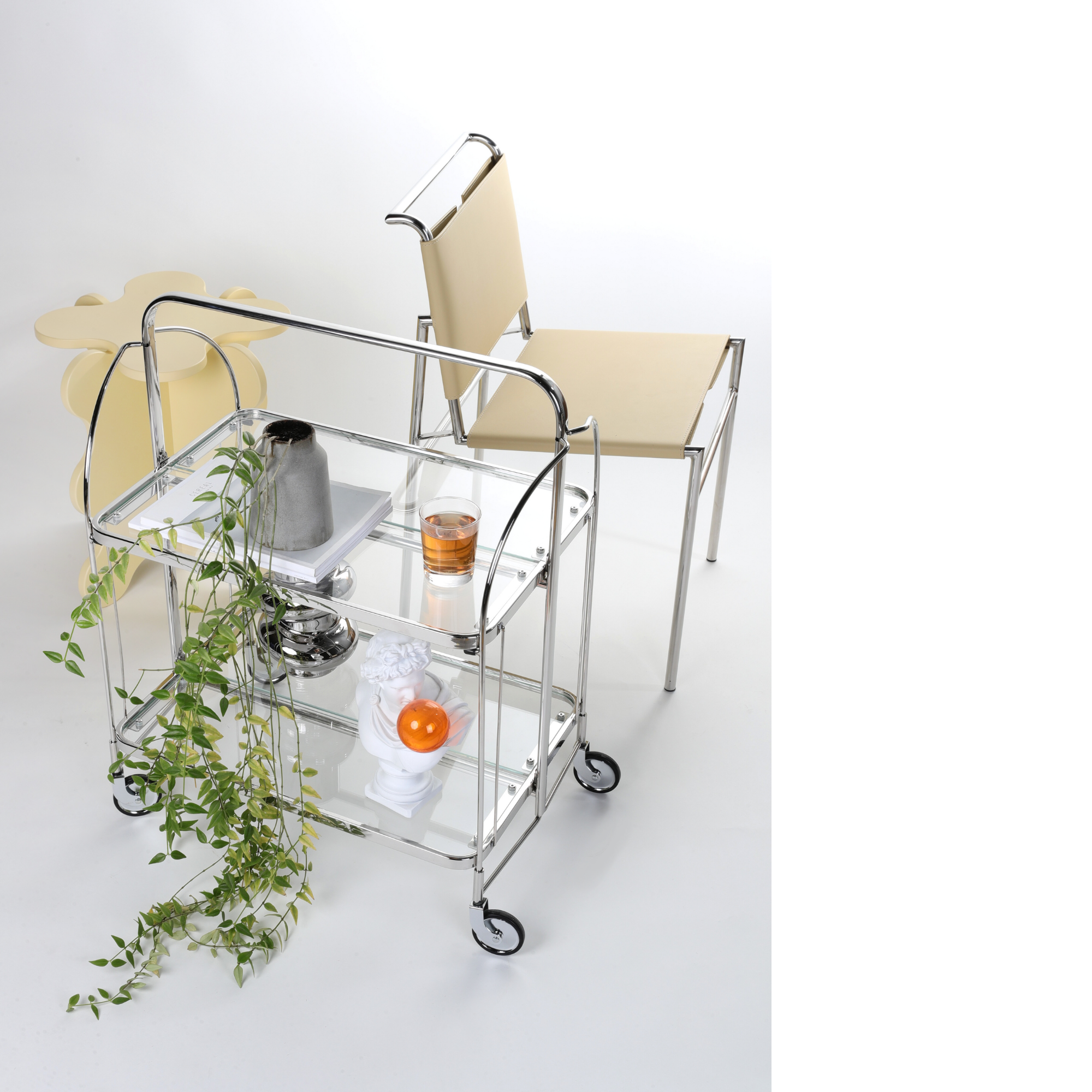 Celeste Glass Trolley - The Feelter