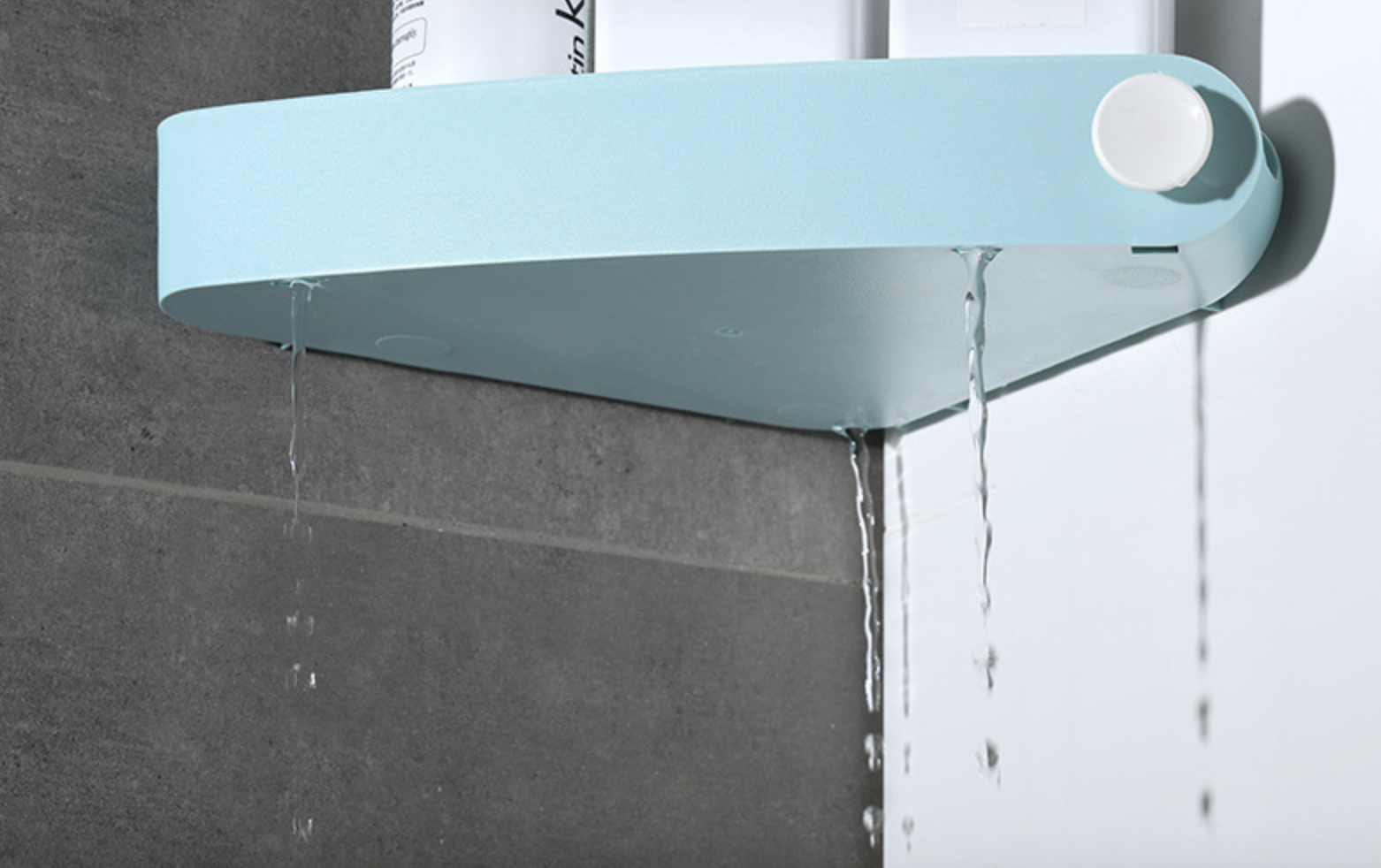 Punch-free bathroom wall-mounted triangle storage rack - The Feelter