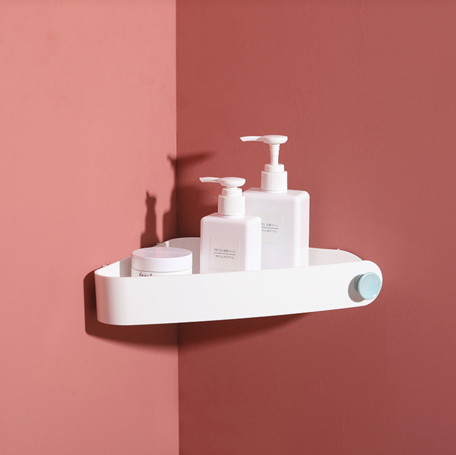 Punch-free bathroom wall-mounted triangle storage rack - The Feelter
