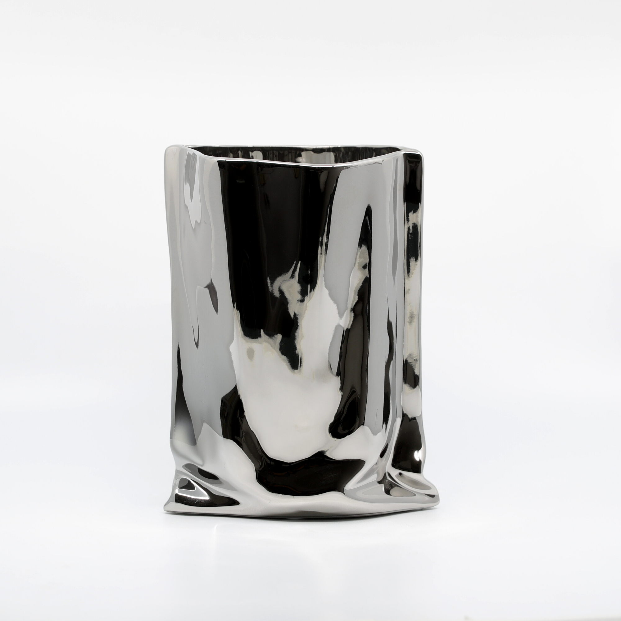 Ceramic Vase | Silver Paper Bag