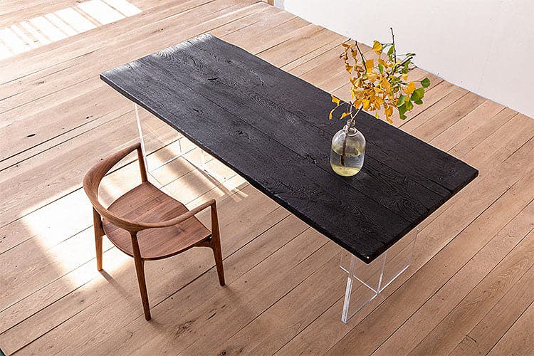 High Temperature Charring French Oak Designer Dining Table