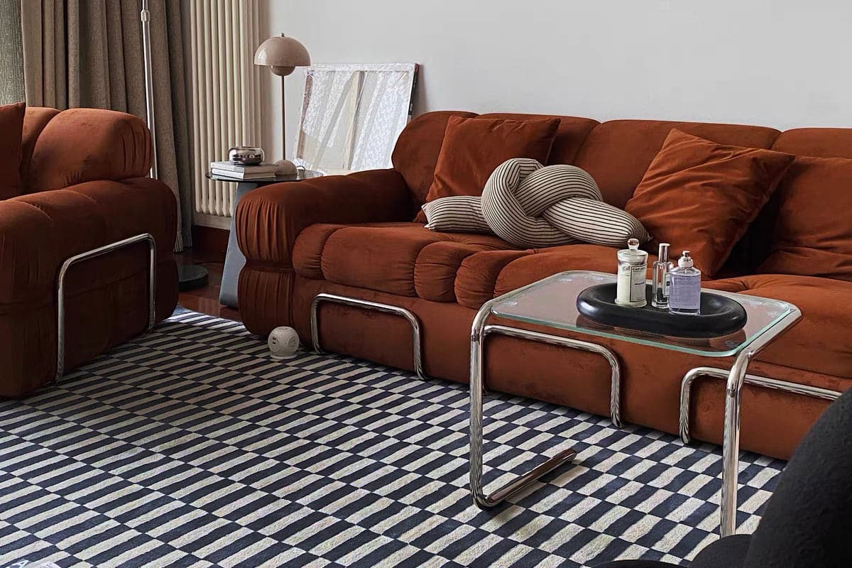 Designer Wool Rug | Chessboard