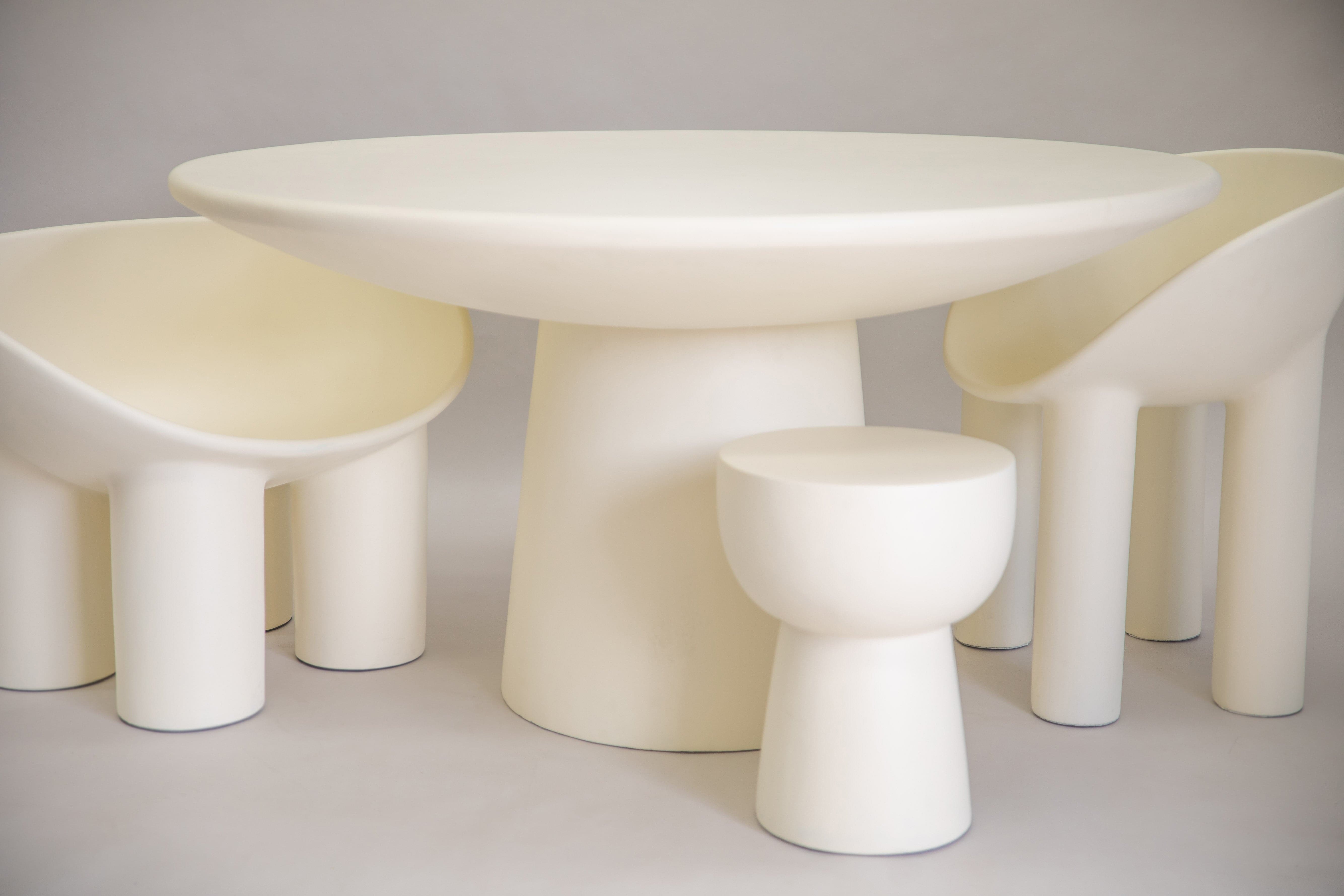 roly poly replica fibreglass dining chair