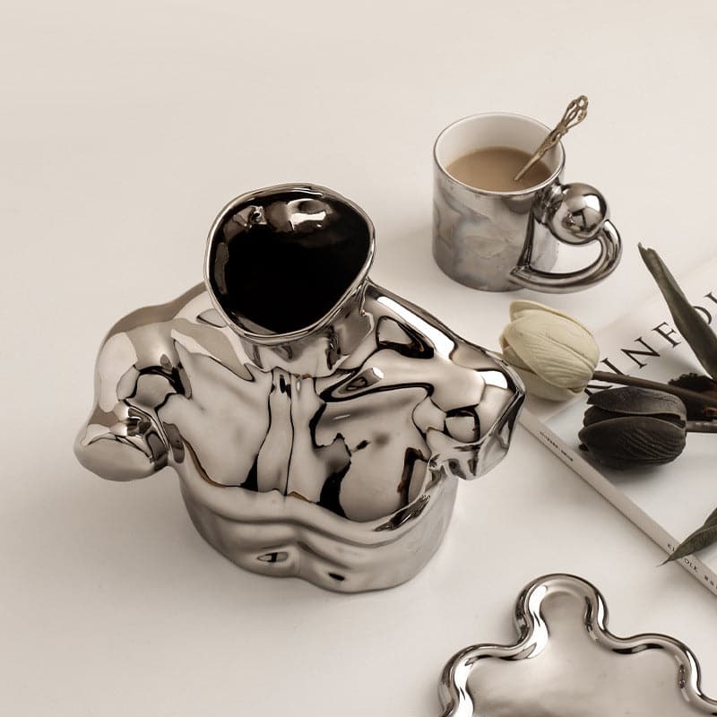 Ceramic Vase | Torso - Silver