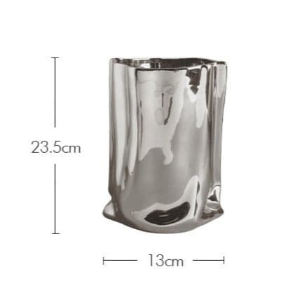 Ceramic Vase | Silver Paper Bag